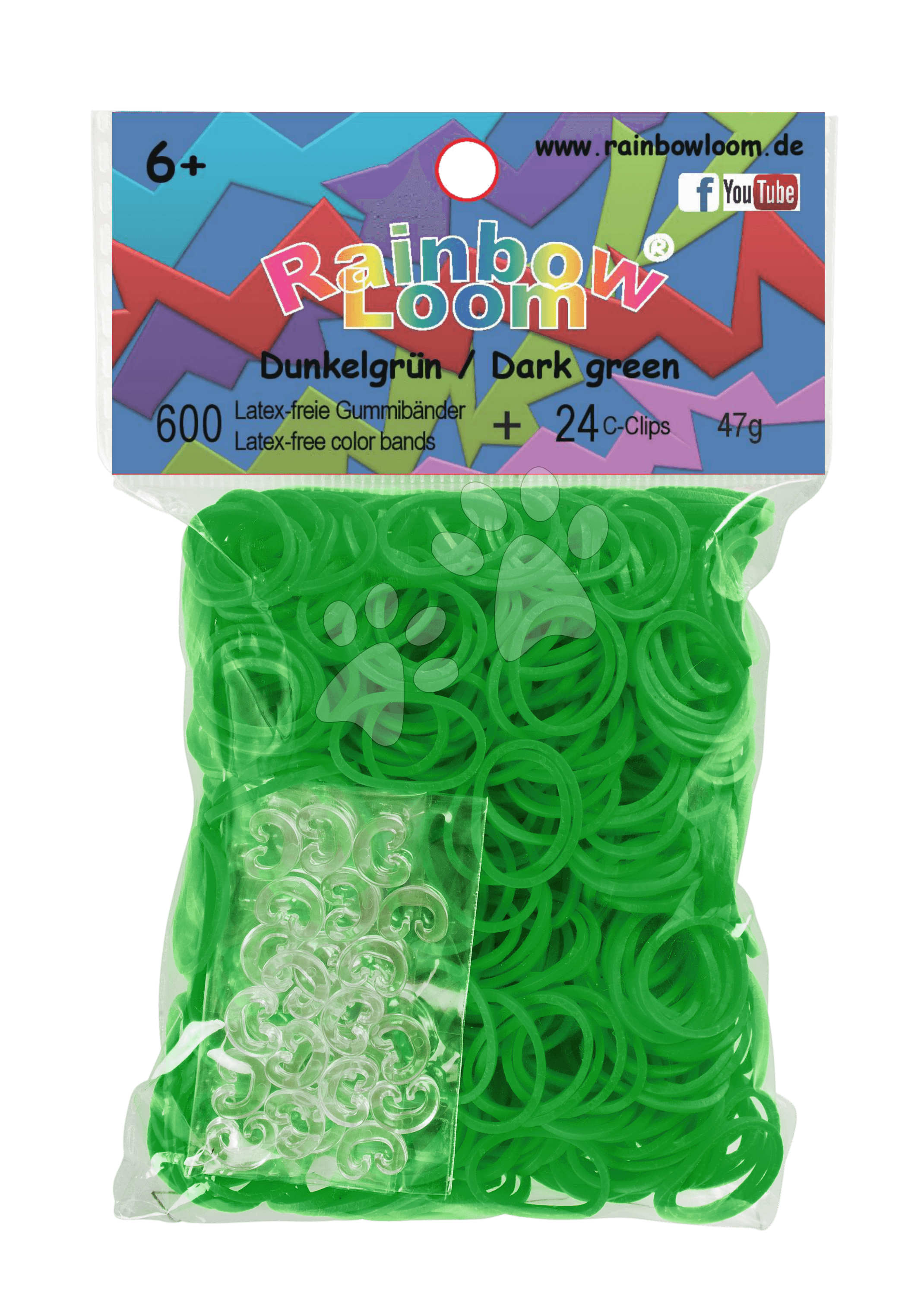 Rainbow Loom detské gumičky 22147 tmavozelené