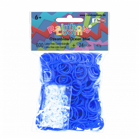 Rainbow Loom detské originálne gumičky 20631 oceánovomodré