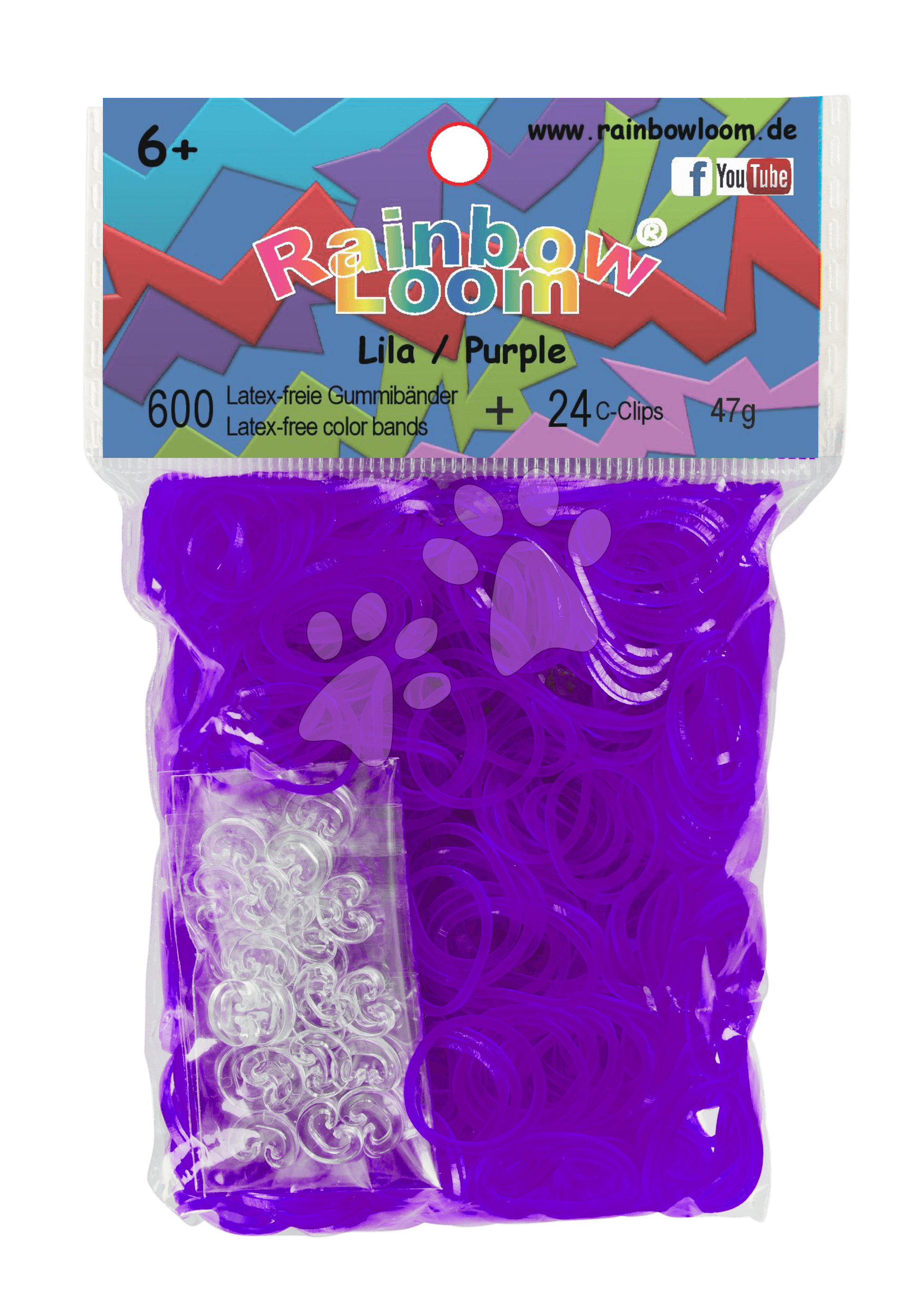 Rainbow Loom priesvitné gumičky 22062 fialové