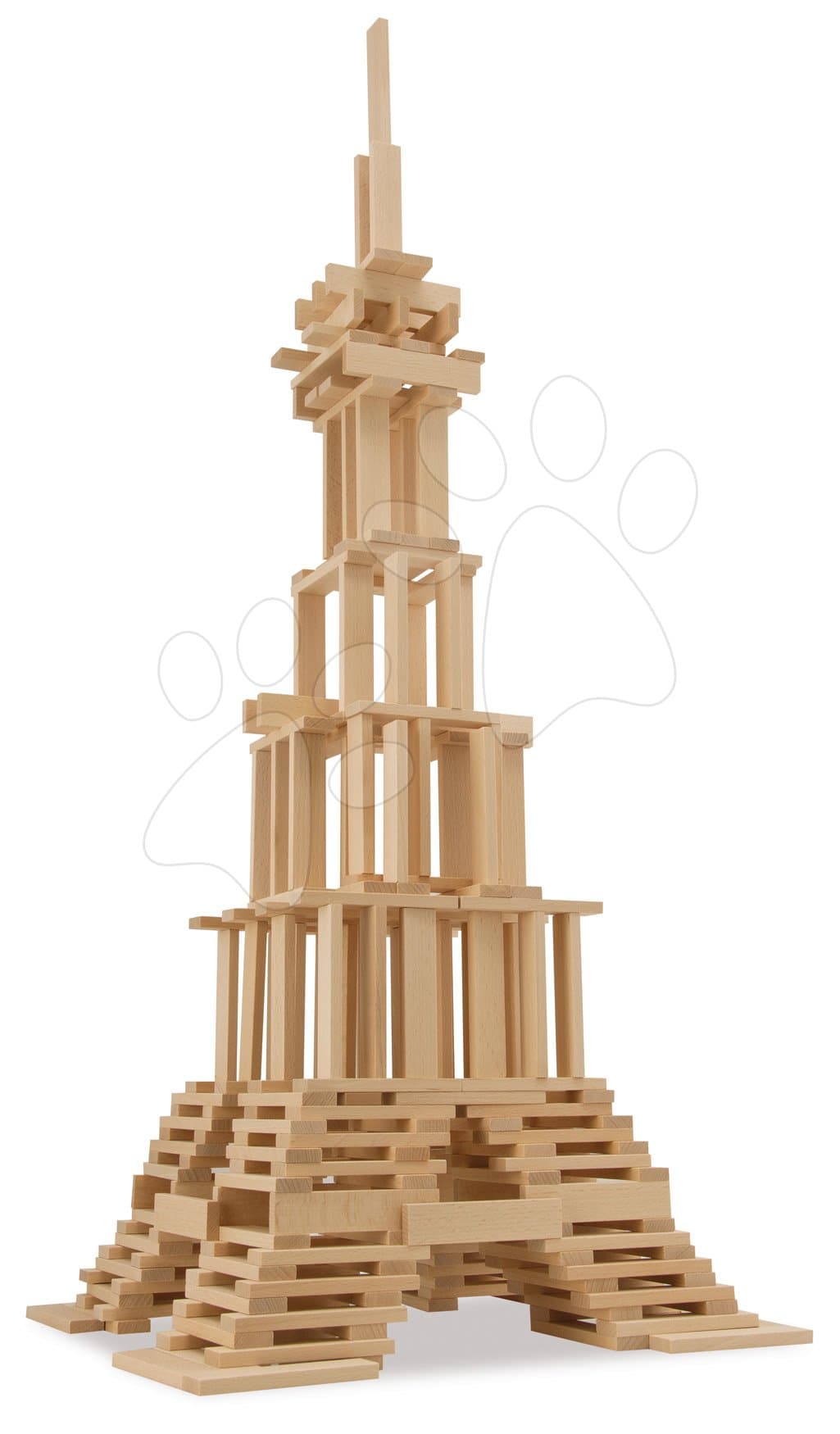 Drevené kocky stavebné Wooden Construction Kit Eichhorn prírodné drevo 200 dielov od 2 rokov 1