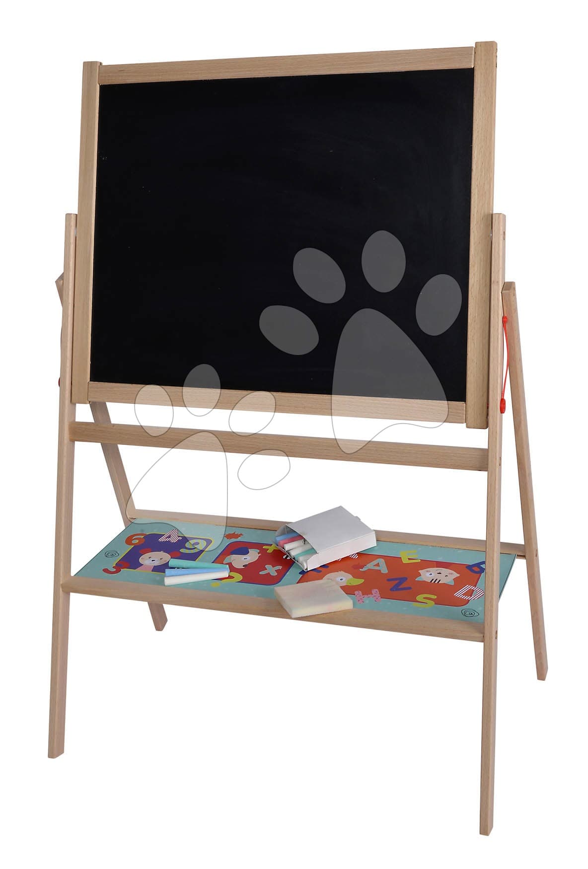 Drevená magnetická tabuľa Standing Blackboard Eichhorn skladacia s 12 doplnkami 1