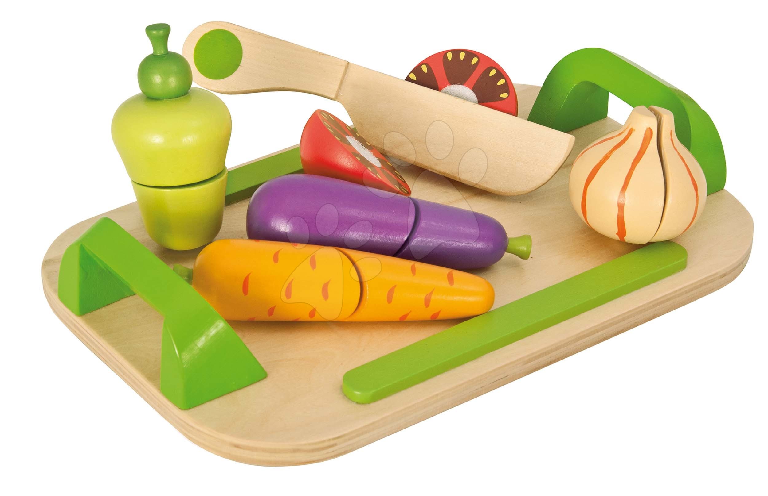 Drevený podnos so zeleninou Chopping Board Vegetables Eichhorn 12 dielov od 24 mes 1