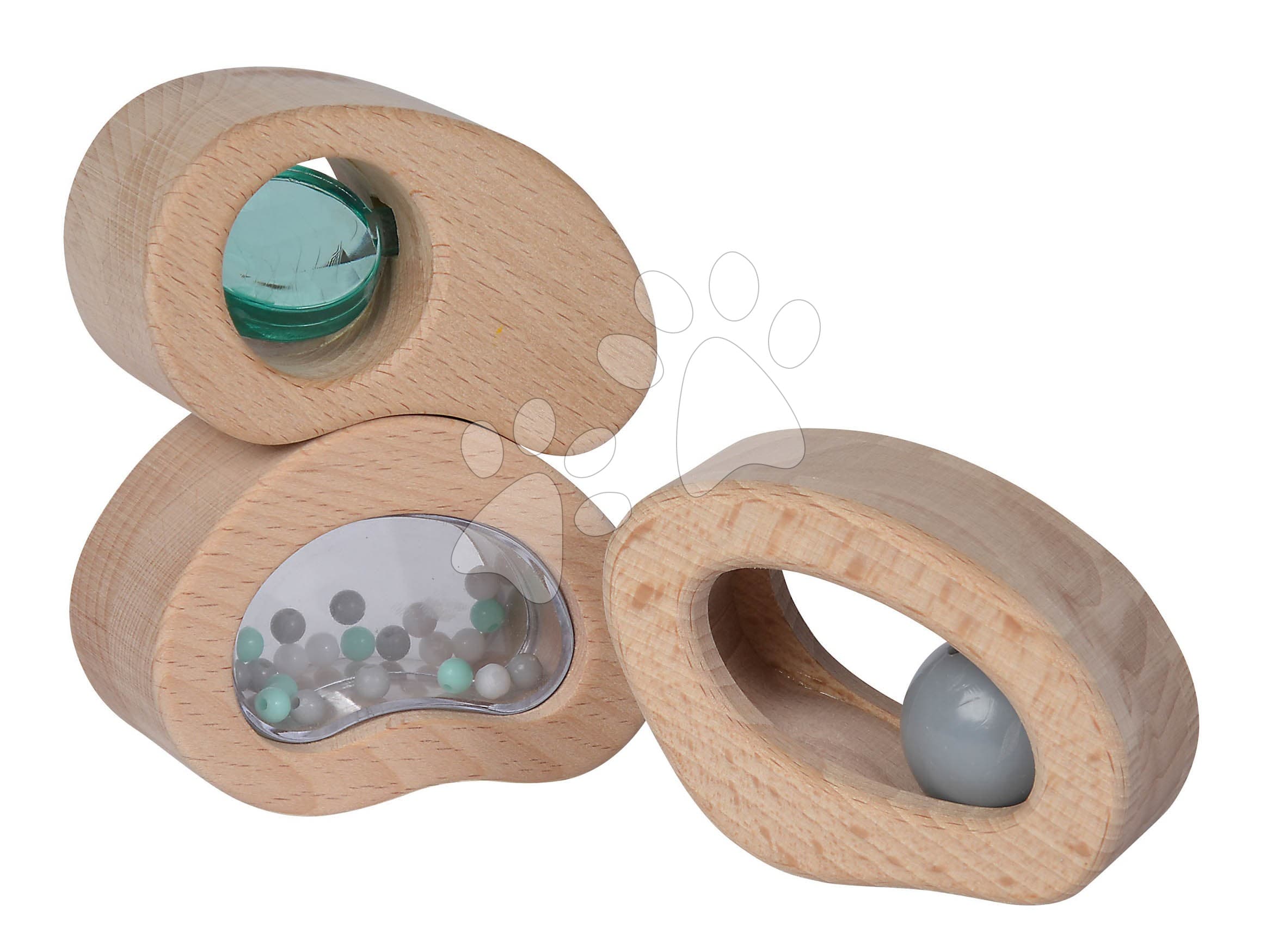 Drevené didaktické kocky Baby Pure Explorer Blocks Eichhorn so zvukom a kaleidoskopom od 12 mes 1