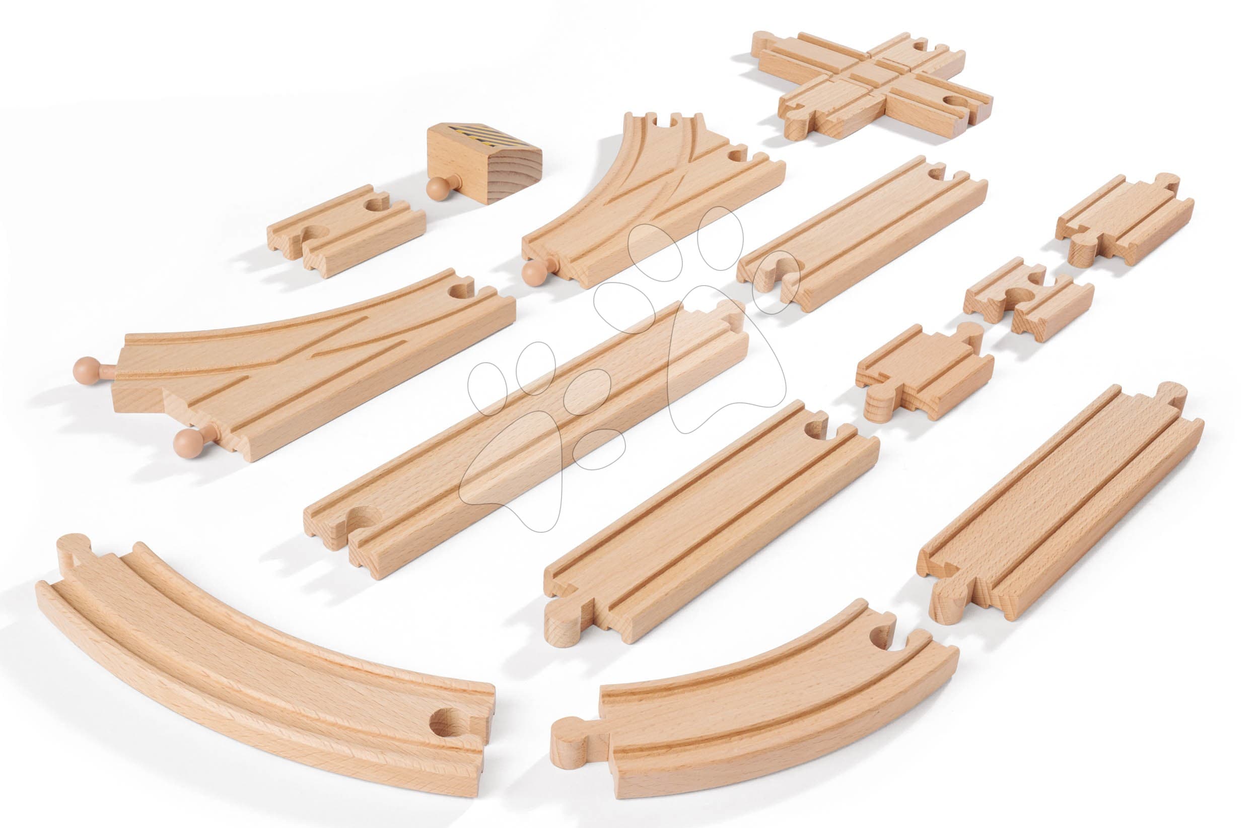 Náhradné diely k vláčikodráhe Train Big Track Set Eichhorn na predĺženie trate 44 dielov 1