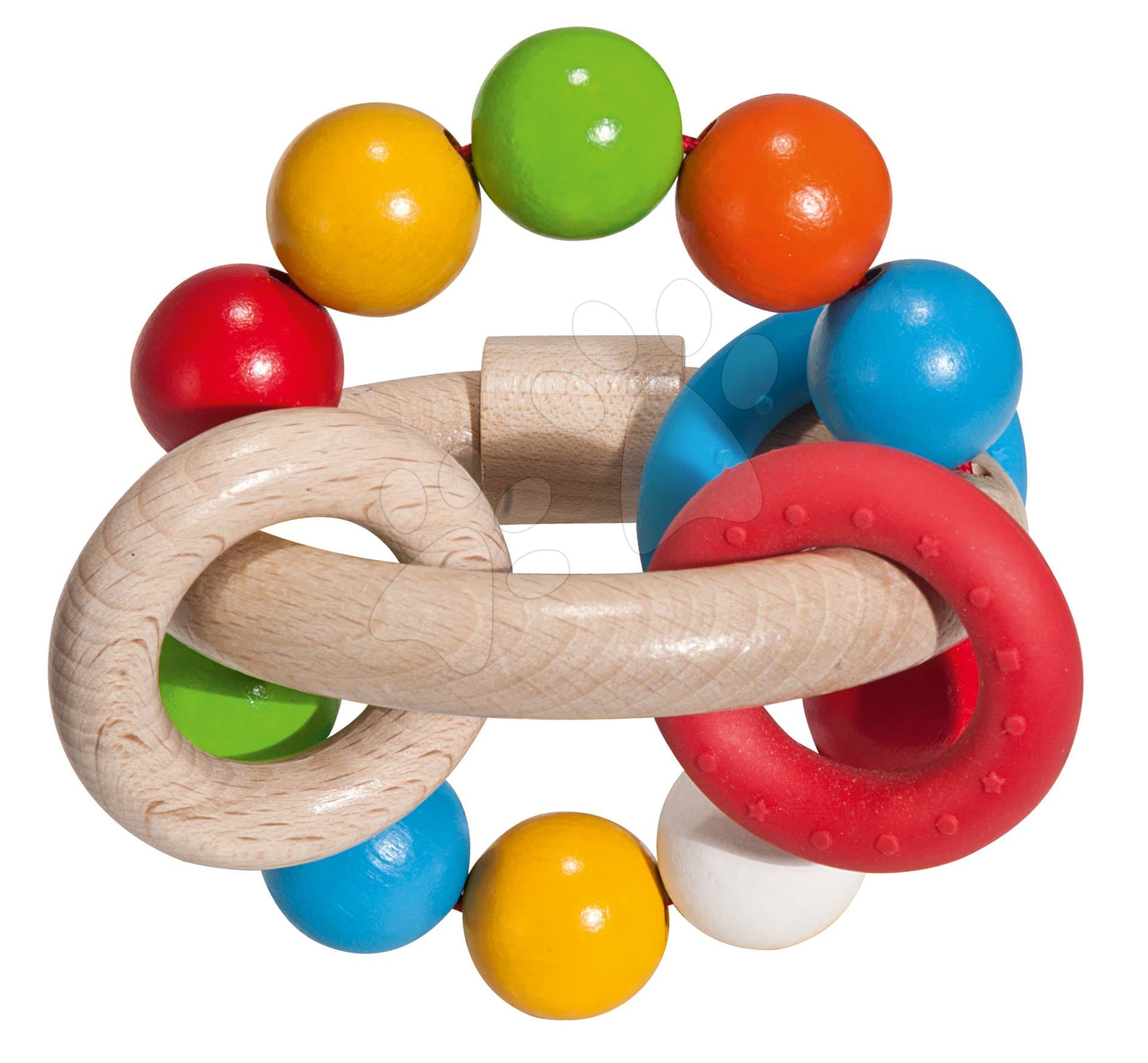 Drevená hrkálka 3D Baby Eichhorn od 3 mes 1