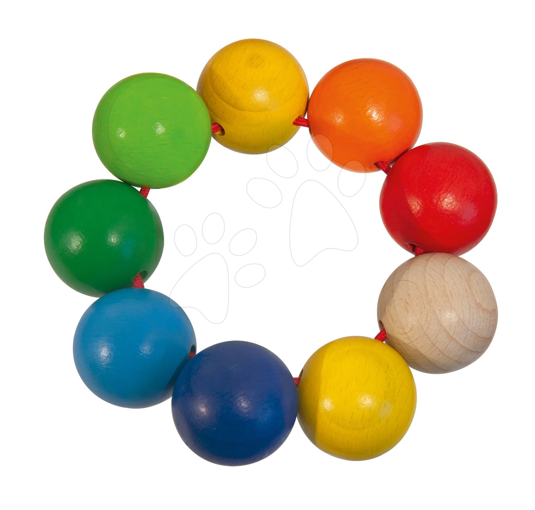 Drevená hrkálka Beads Baby Eichhorn guličky od 3 mes 1