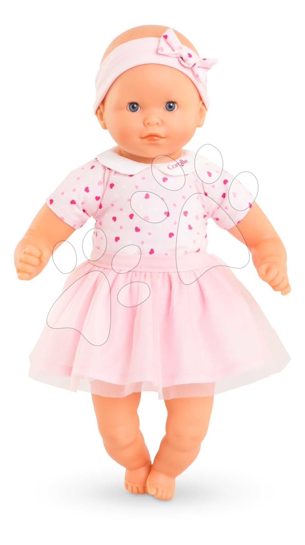 Bábika Mon Adorable Petit Poupon Hearts Corolle s modrými klipkajúcimi očami so sukničkou 30 cm od 12 mes 1
