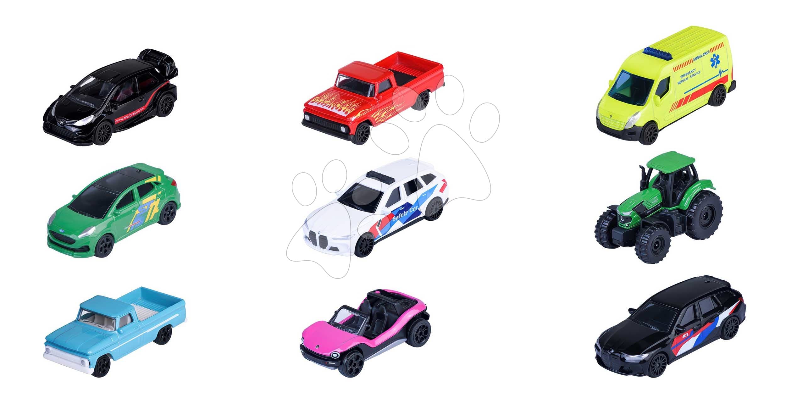 Autíčko Street Car Assorted Majorette kovové 18 rôznych druhov dĺžka 4 cm 1:64