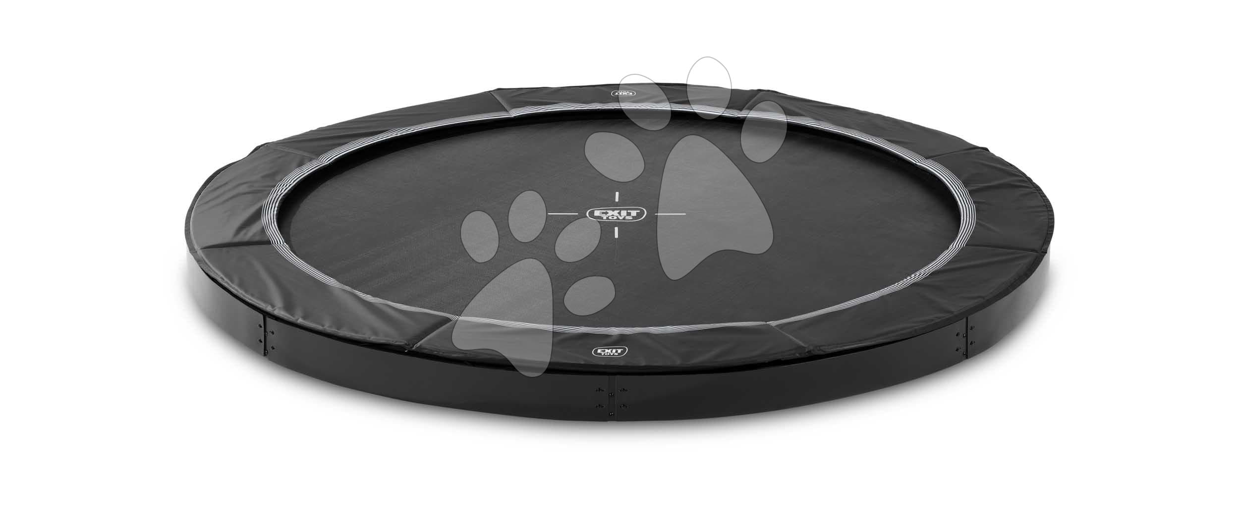 Trampolína Interra Ground Level Sports Trampoline Exit Toys prízemná 244 cm priemer s ventilačným systémom čierna 1
