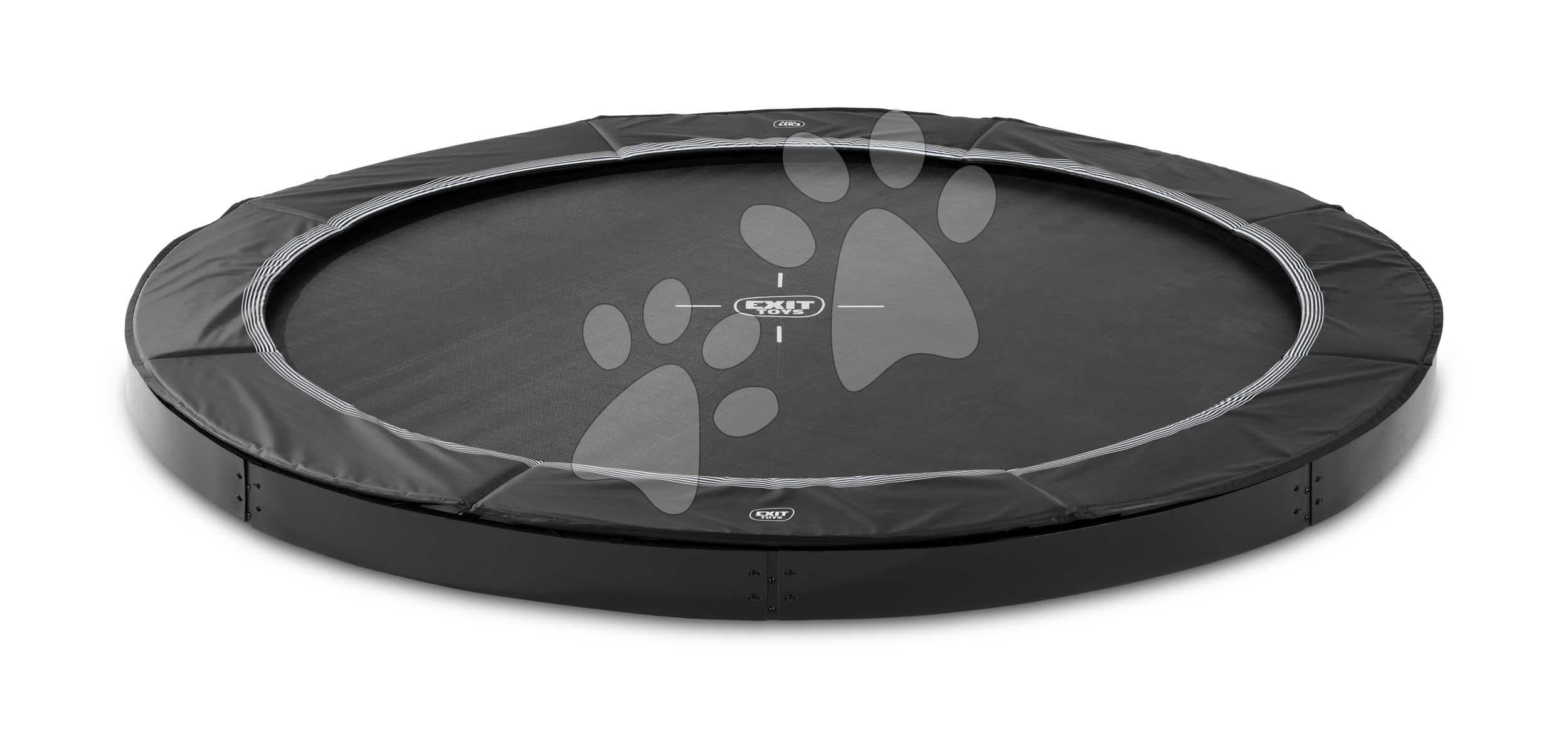 Trampolína Interra Ground Level Sports Trampoline Exit Toys prízemná 366 cm priemer s ventilačným systémom čierna 1