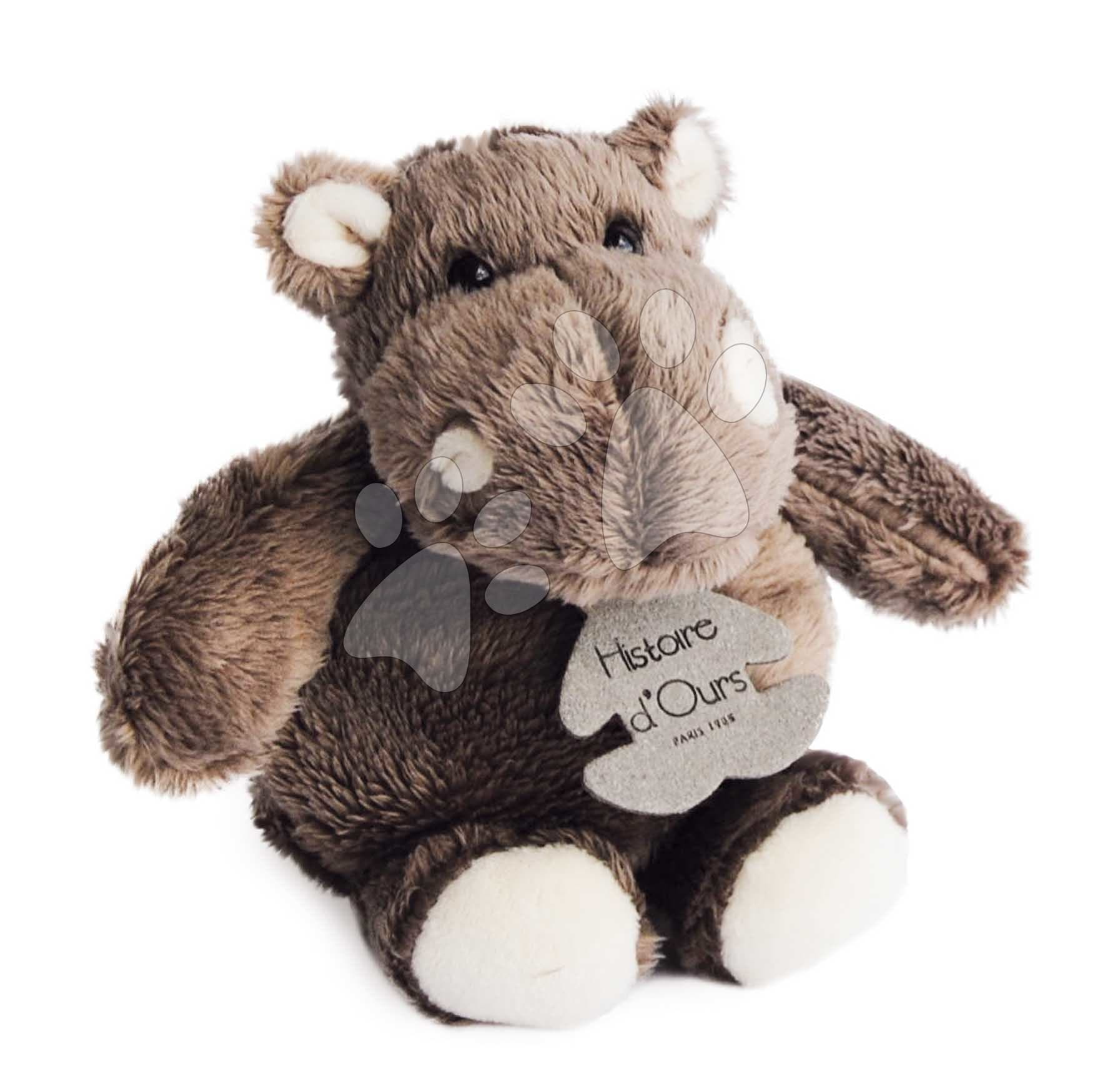 Plyšový hrošík Hippo Histoire d’ Ours v darčekovom balení hnedý 14 cm od 0 mes 1