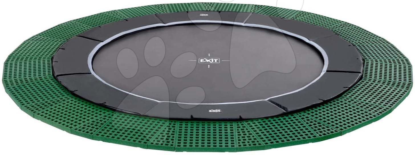 Trampolína s dopadovou zónou Dynamic Groundlevel Exit Toys do zeme 366 cm priemer čierna 1