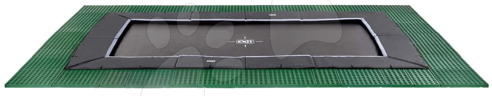 Trampolína s dopadovou zónou Dynamic Groundlevel Exit Toys do zeme 275*458 cm čierna 1