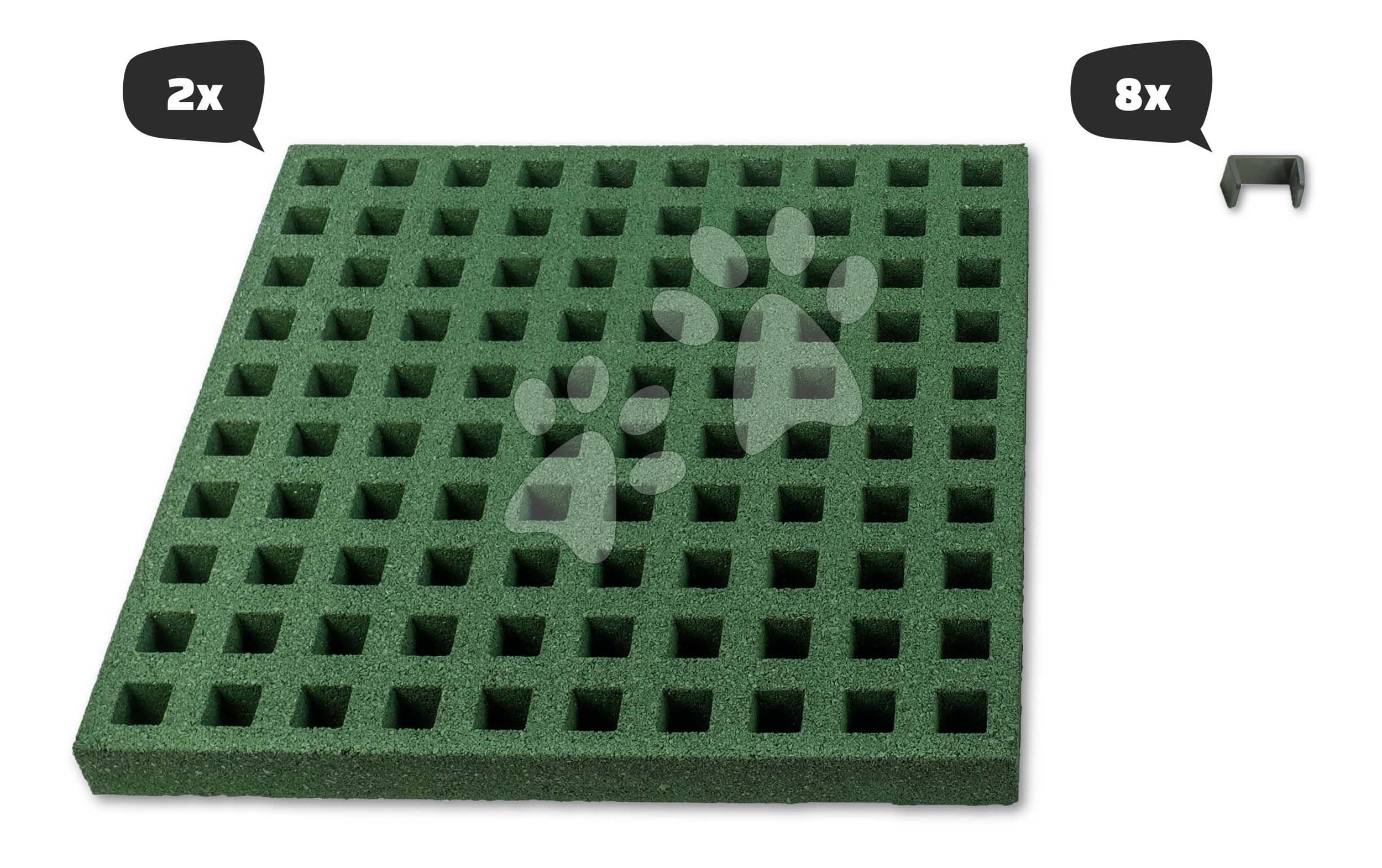 Dopadová doska pre ihrisko v tvare štvorca 54*54 cm Square Freezone Safety 2 Tiles Exit Toys sada 2 kusov zatrávňovacie protišmykové
