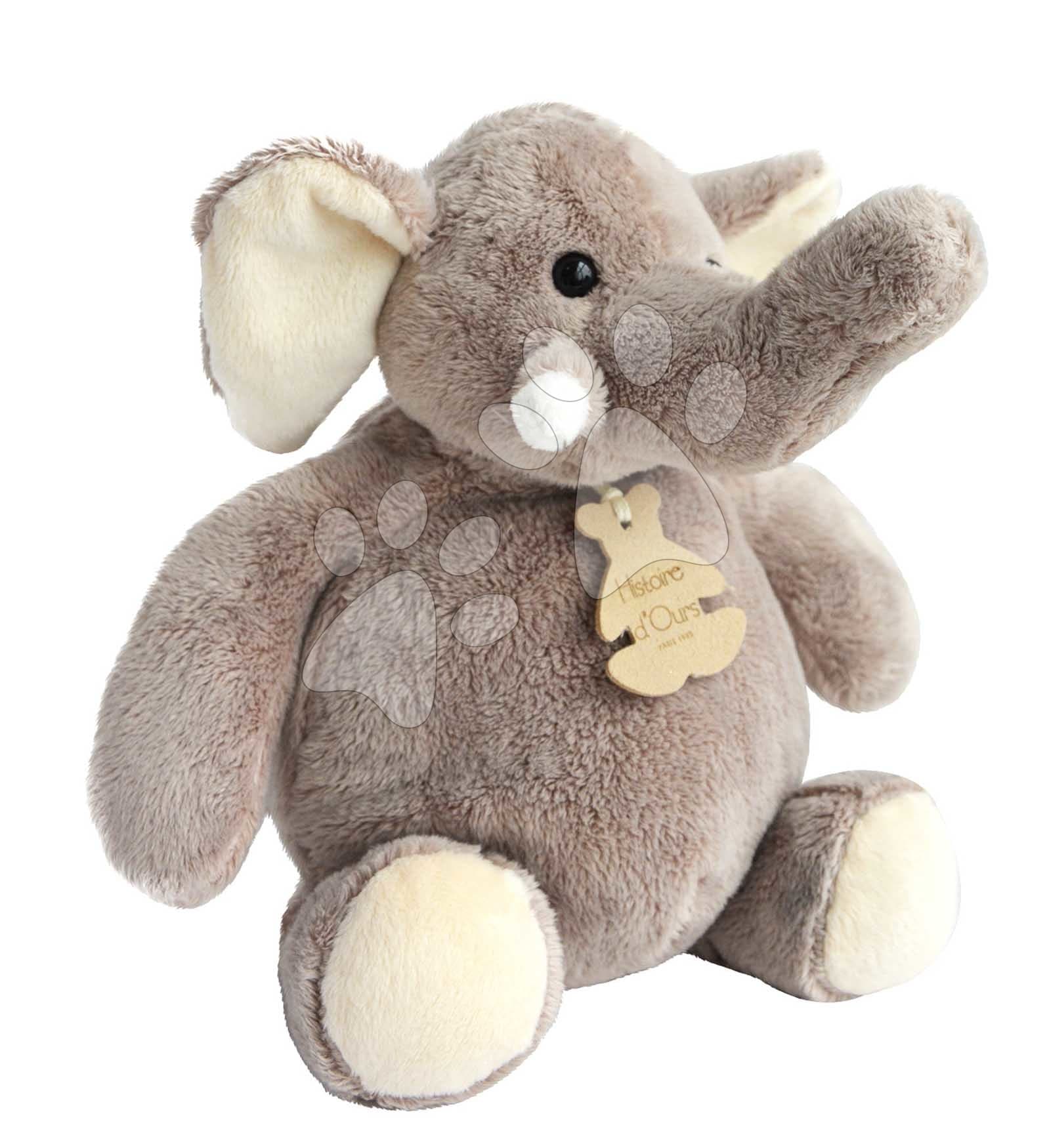 Plyšový sloník Elephant Histoire d’ Ours sivý 23 cm v darčekovom balení od 0 mes 1