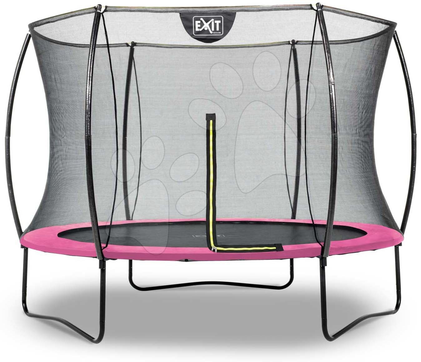Trampolína s ochrannou sieťou Silhouette trampoline Pink Exit Toys okrúhla priemer 244 cm ružová