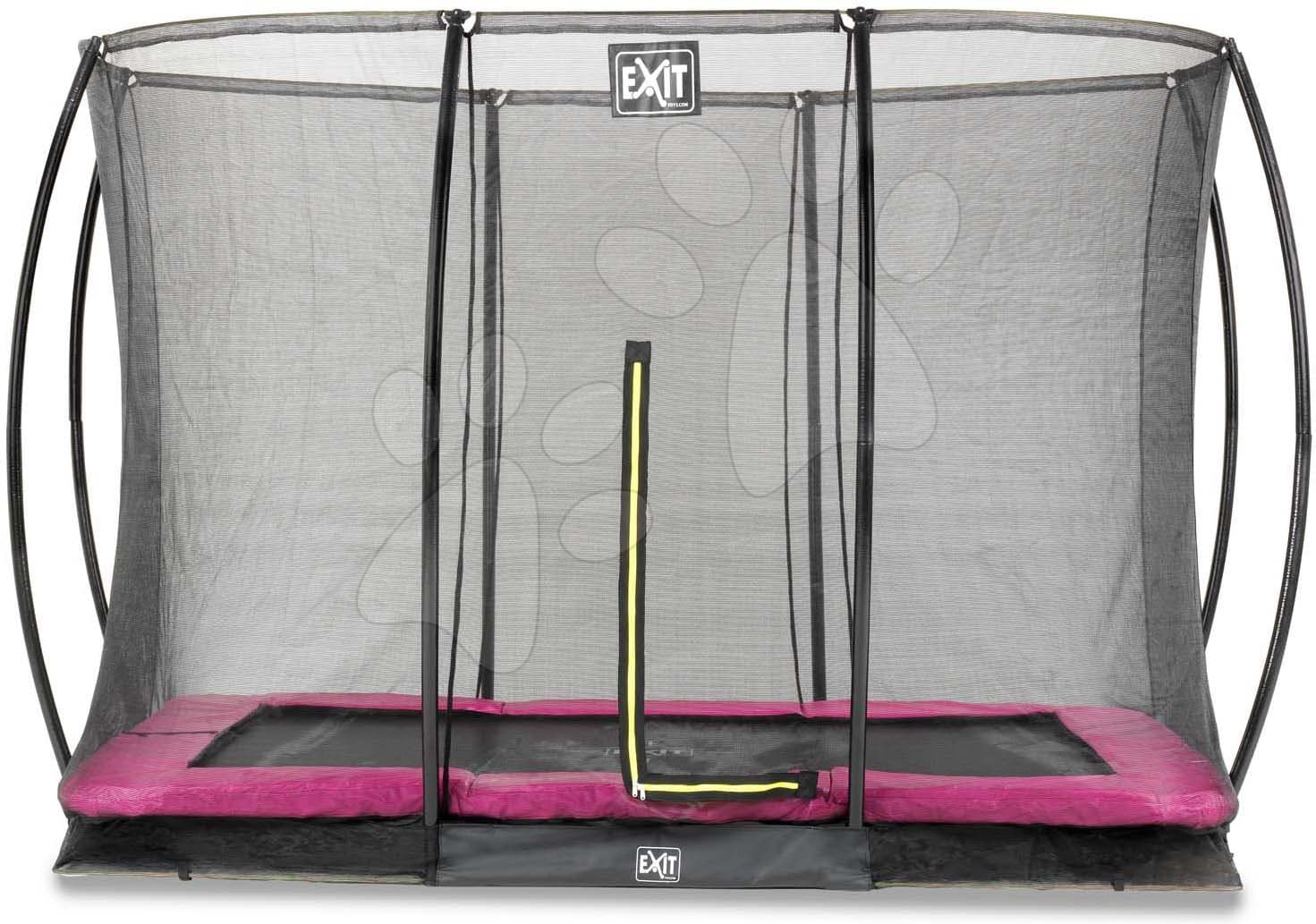 Trampolína s ochrannou sieťou Silhouette Ground Pink Exit Toys prízemná 214*305 cm ružová 1