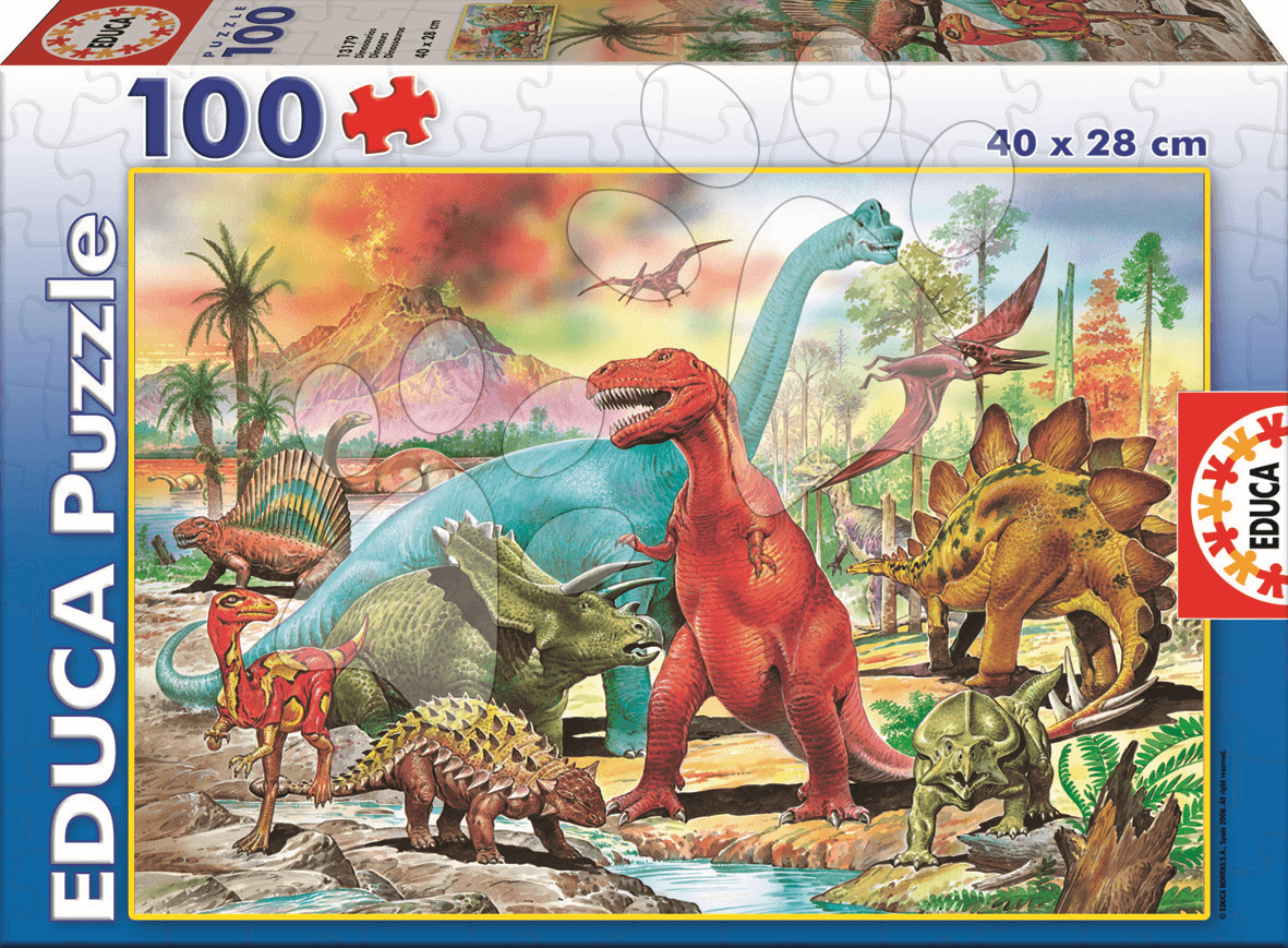 Puzzle pre deti Junior Dinosaurus Educa 100 dielov 13179 farebné 1