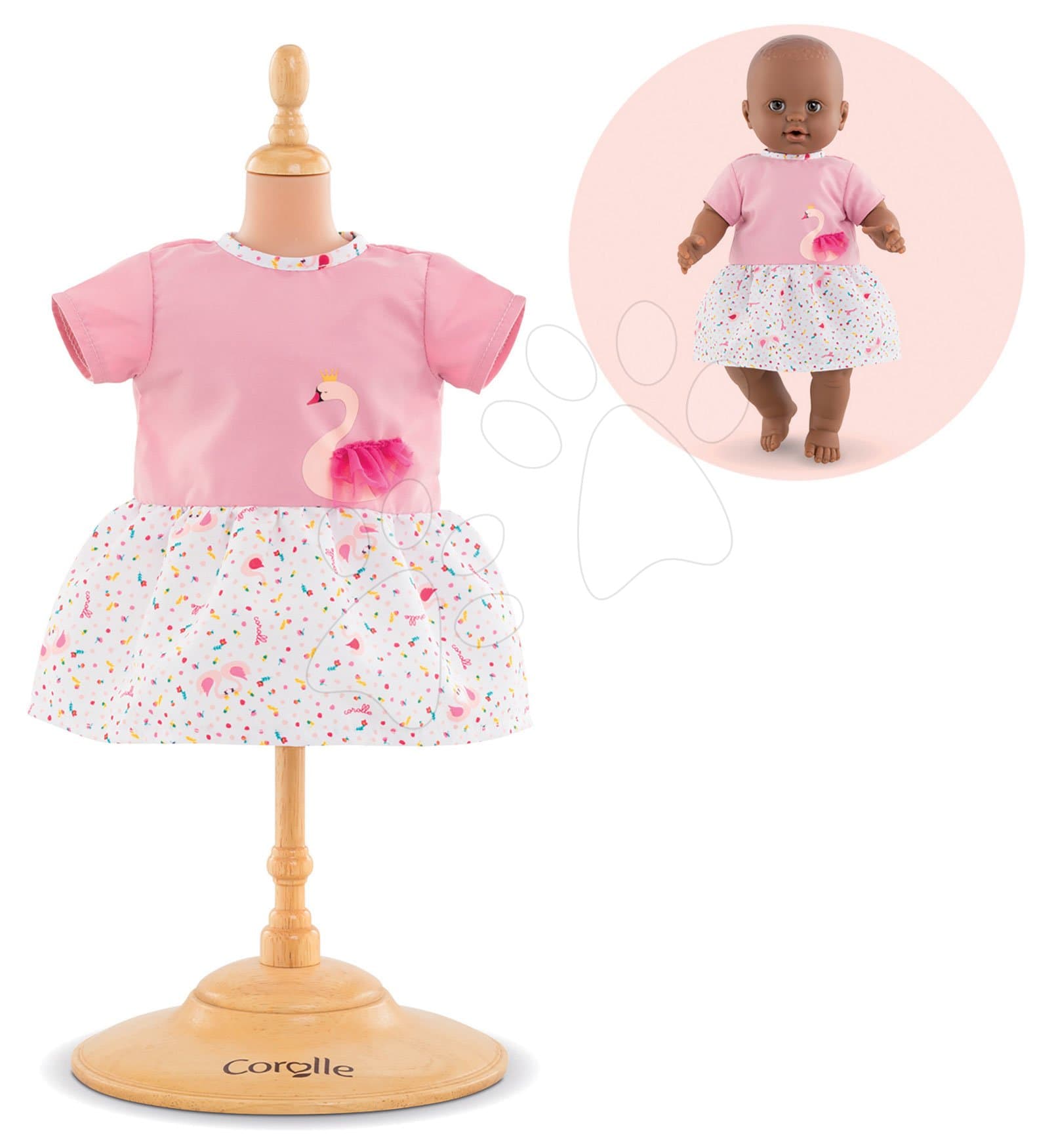 Oblečenie Dress Swan Royale Mon Grand Poupon Corolle pre 36 cm bábiku od 24 mes 1