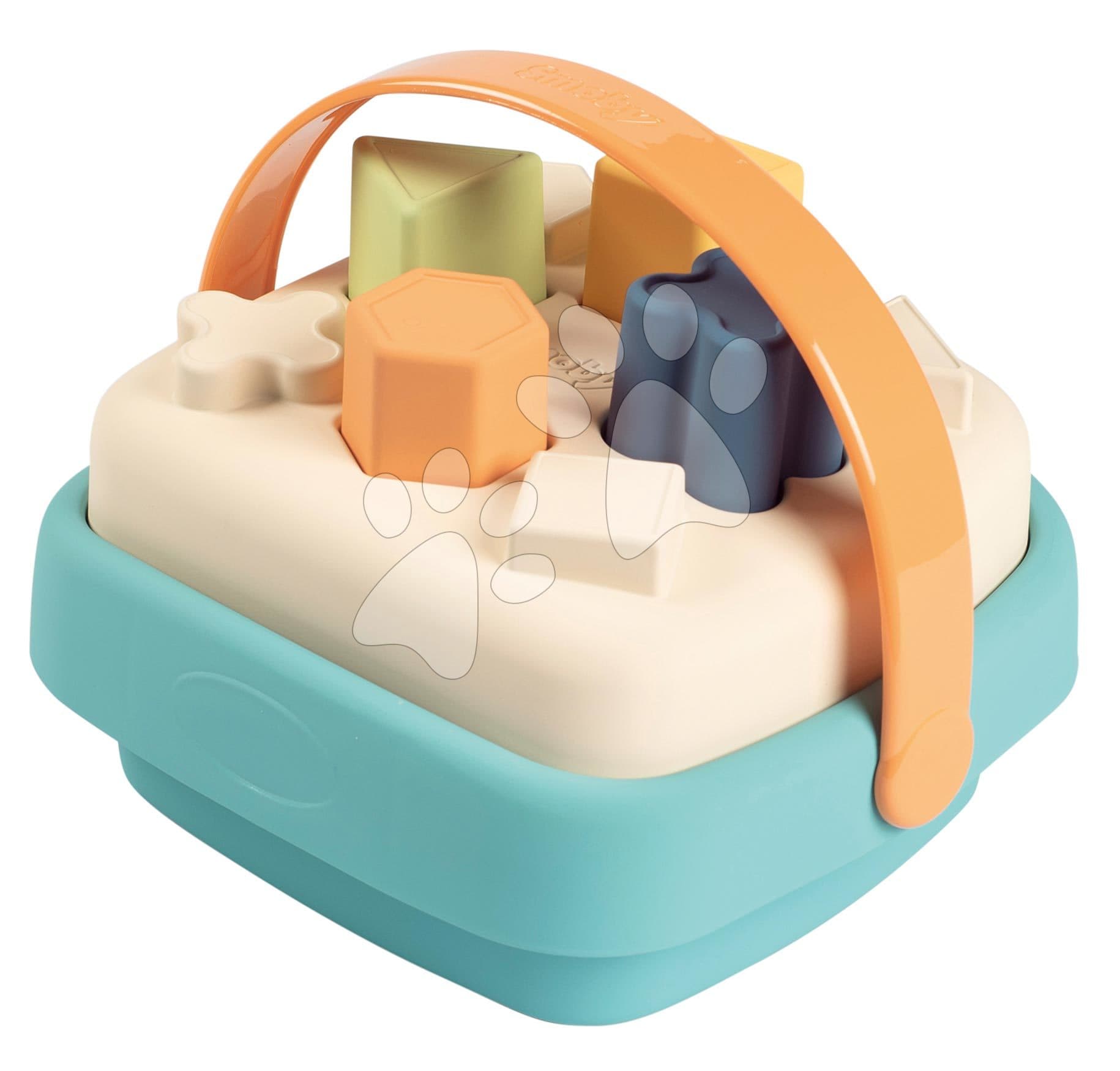 Didaktický košík z cukrovej trstiny Bio Sugar Cane Shape Sorter Little Smoby 8 kociek Green 100% recyklovateľné od 12 mes 1