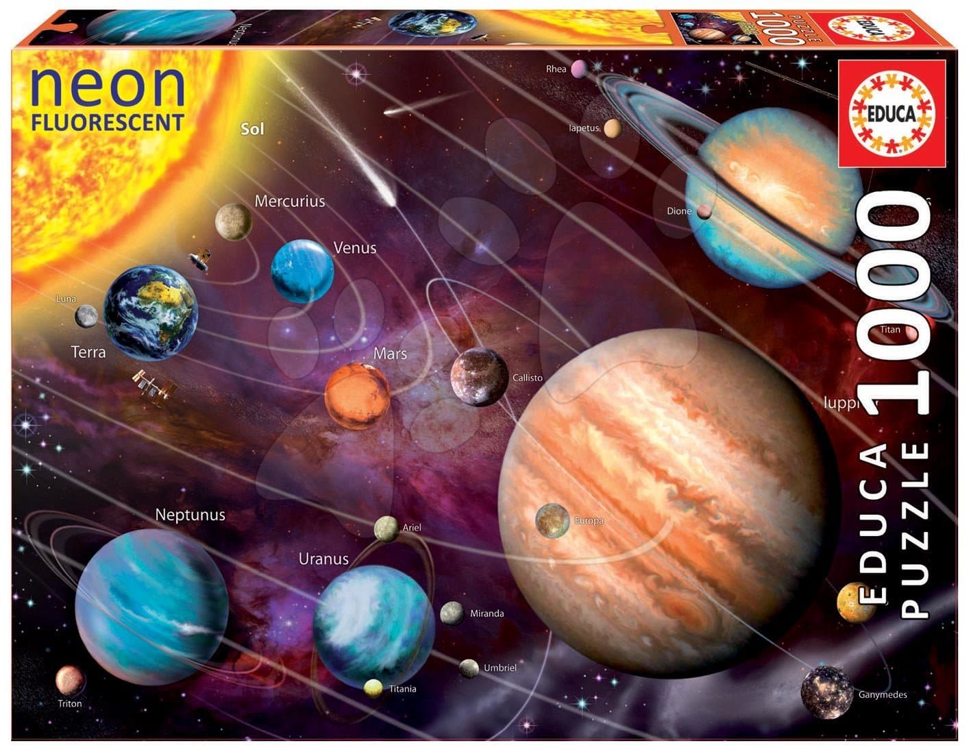 Educa puzzle Neon Solar System 1000 dielikov 14461 farebné 1