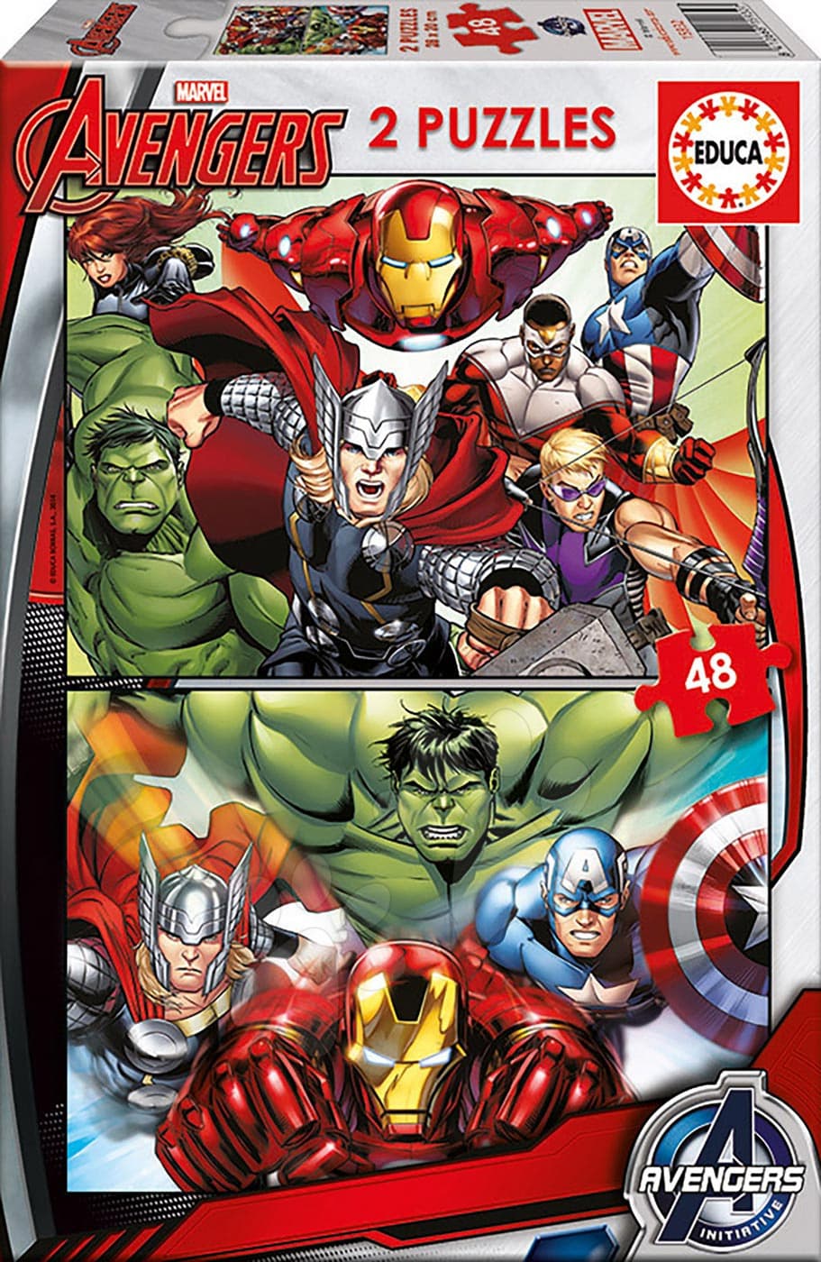 Puzzle pre deti Avengers Educa 2x48 dielov 15932 farebné 1
