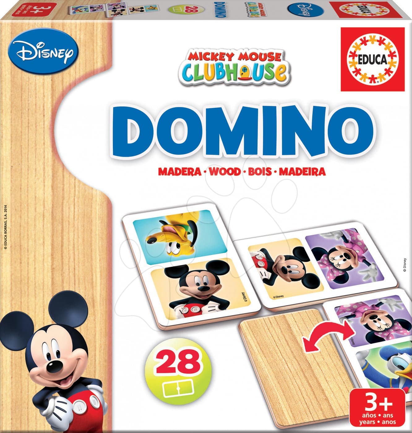 Educa detské domino z dreva Mickey Mouse s priateľmi 28 ks 16037