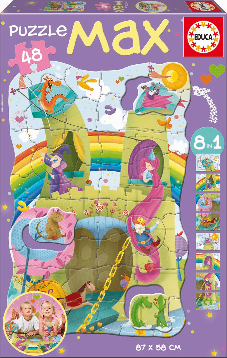 Detské puzzle Giant Princezná a rytier Educa 48 dielov 15902 farebné 1