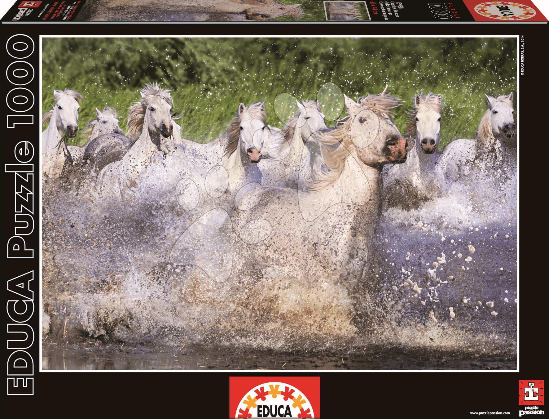 Educa Puzzle Genuine White Camargue Horses 1000 dielikov 15988 farebné