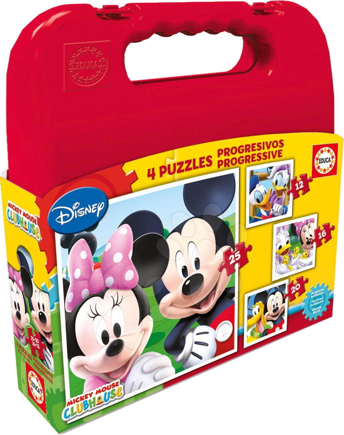 Detské puzzle Mickey Mouse Educa progresívne 25-20-16-12 dielov 16505 1
