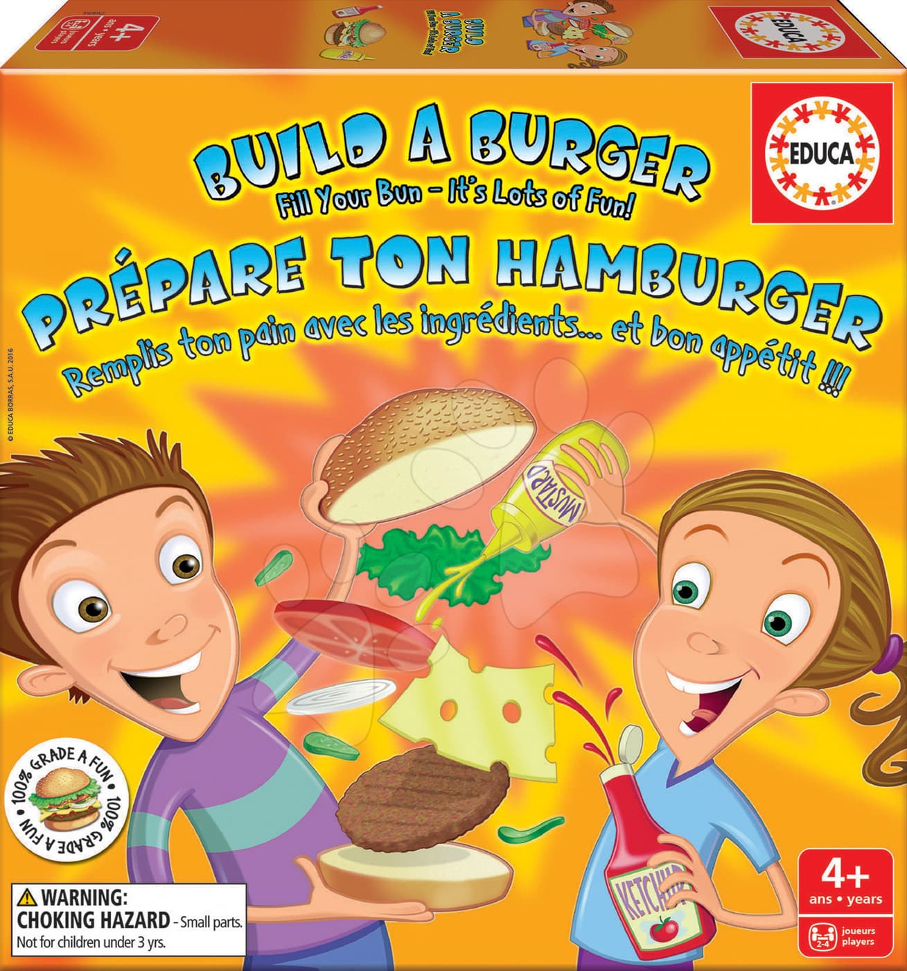 Educa detská spoločenská hra Build a burger 16892 1