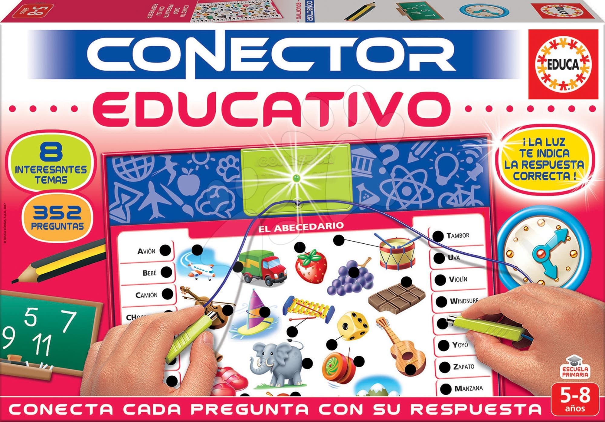 Spoločenská hra Conector Educativo & Učenie Educa španielsky 352 otázok od 5-8 rokov 1