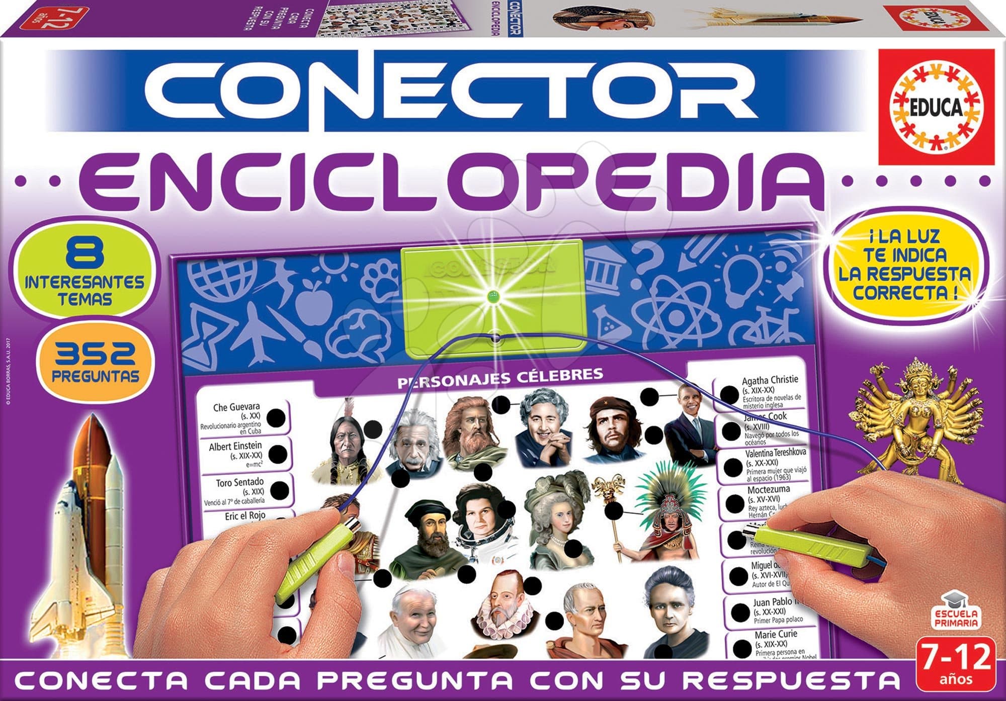 Spoločenská hra Conector Enciclopedia Educa španielsky 352 otázok od 7-12 rokov 1