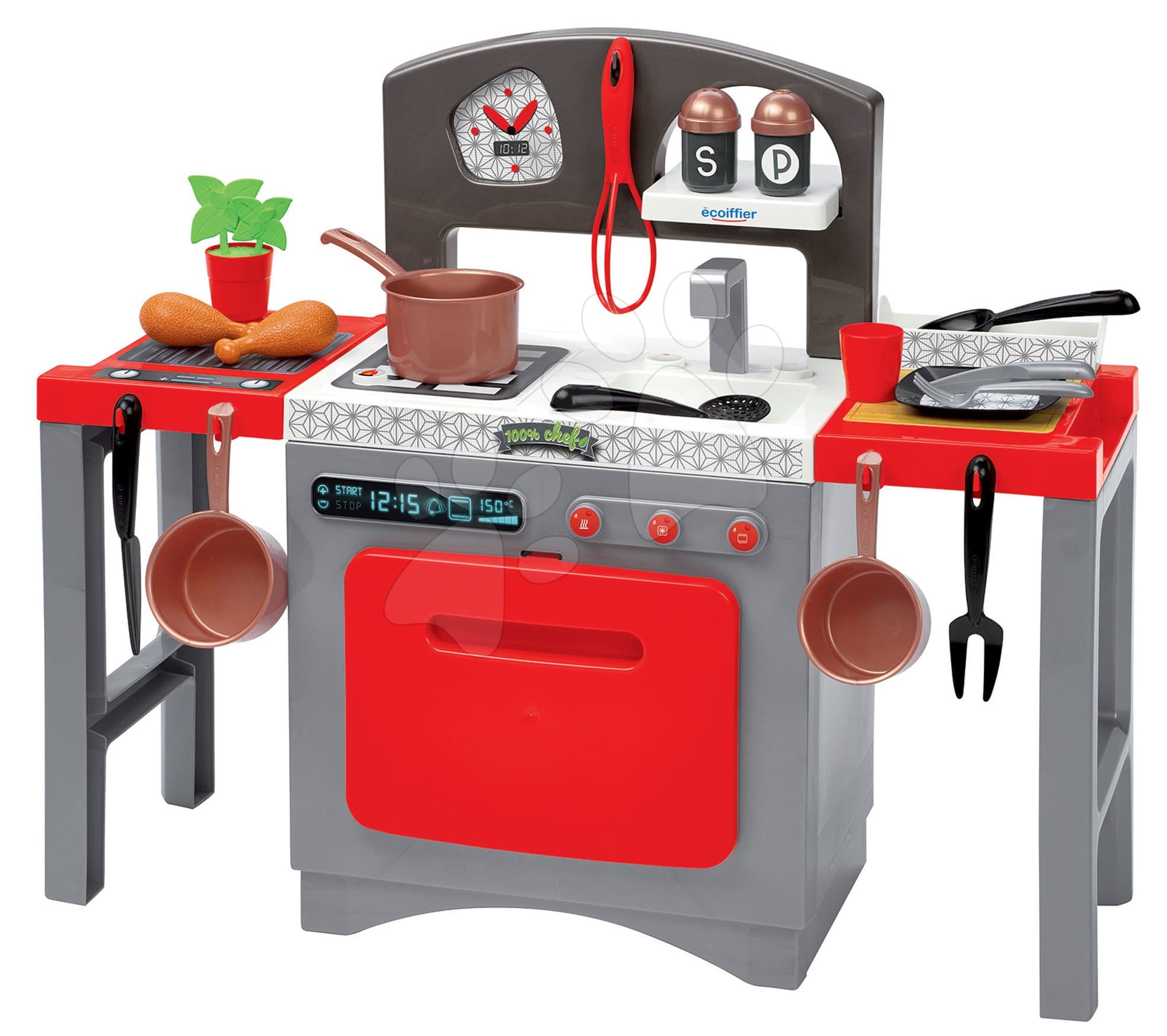 Kuchynka Modular 100% Chef Écoiffier s bronzovým riadom a 24 doplnkami od 18 mes 1