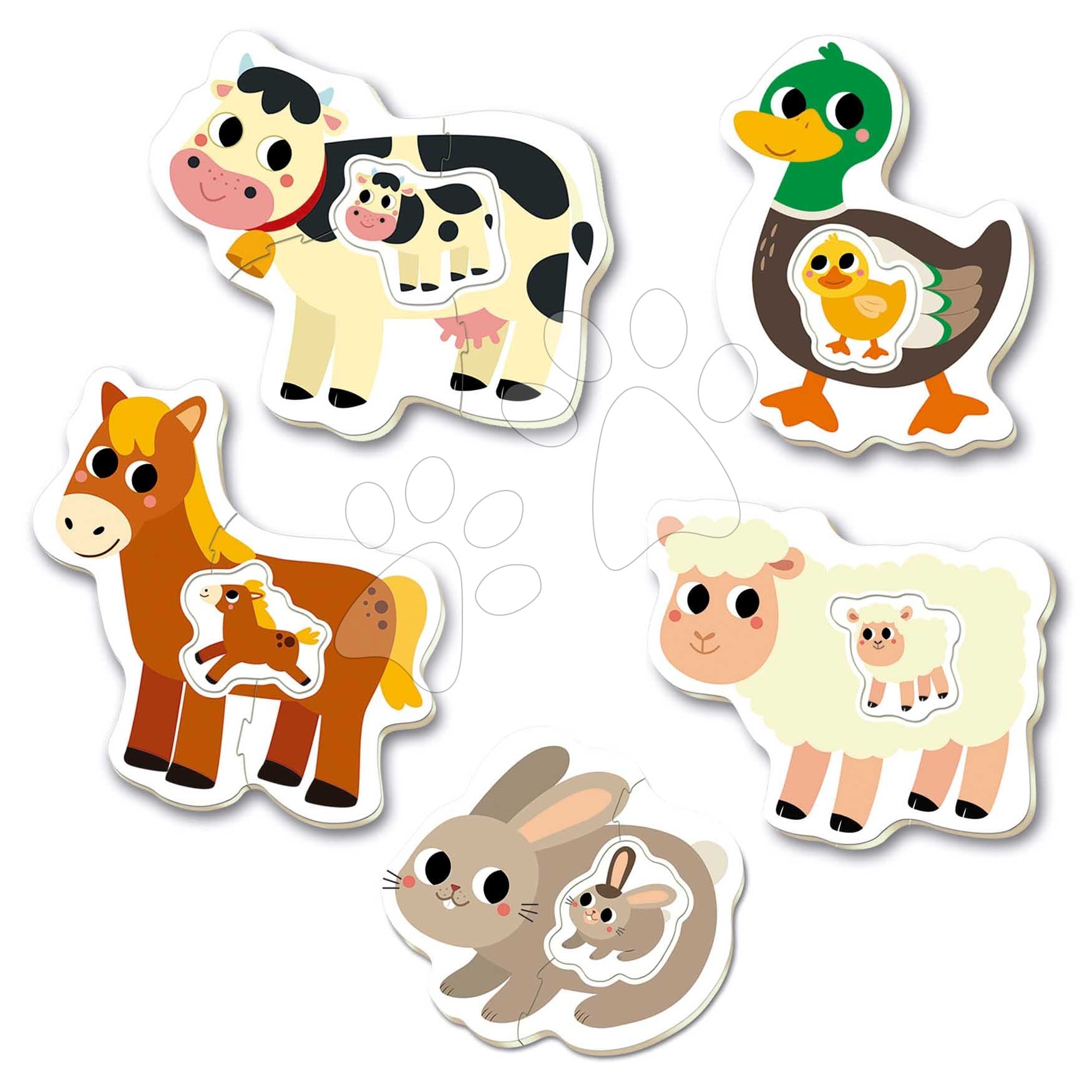 Educa puzzle pre najmenších Baby 5 - Zvieratká so zajačikom 17574 1