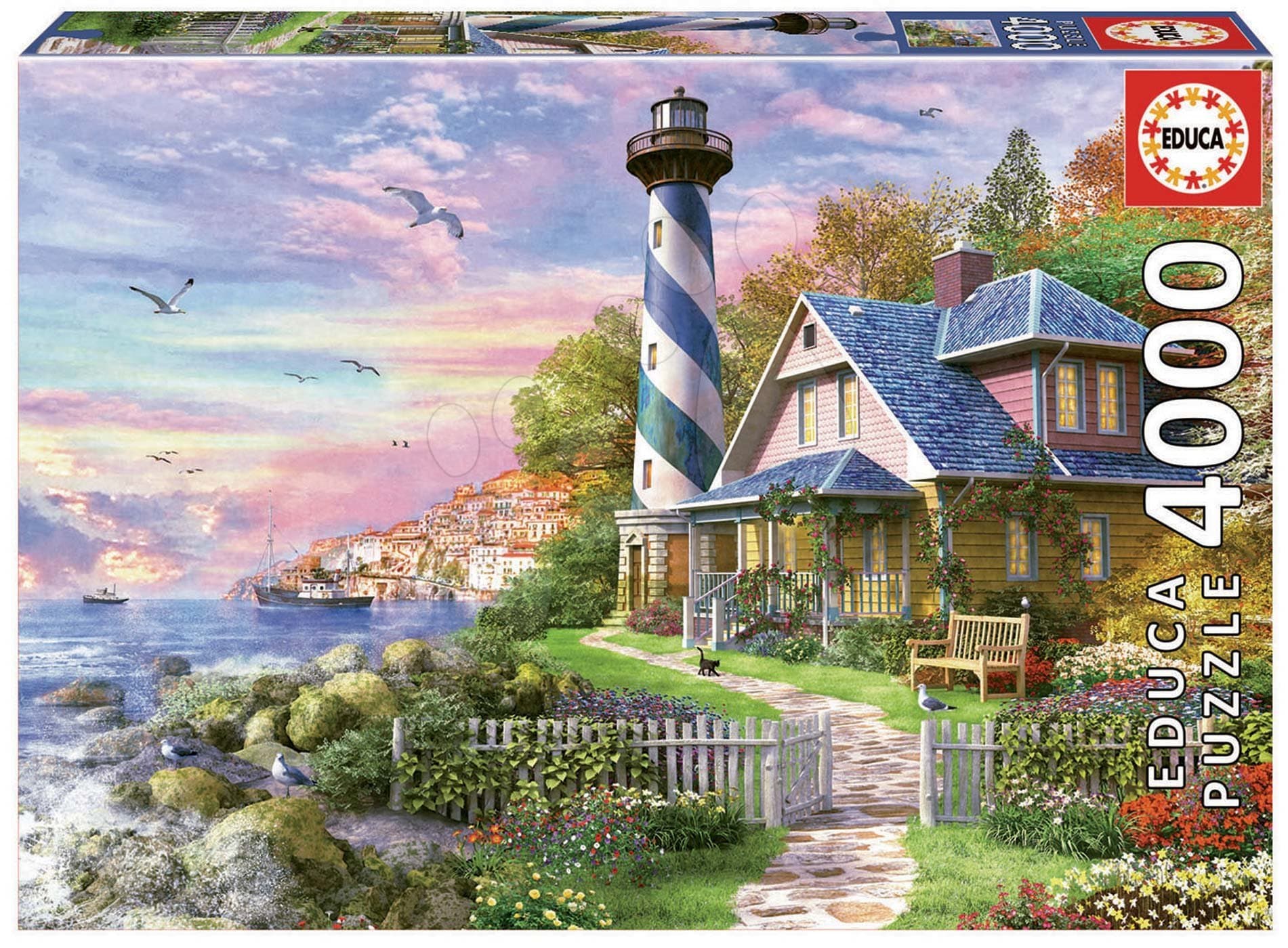 Educa puzzle Lighthouse at Rock Bay 4000 dielov 17677 1
