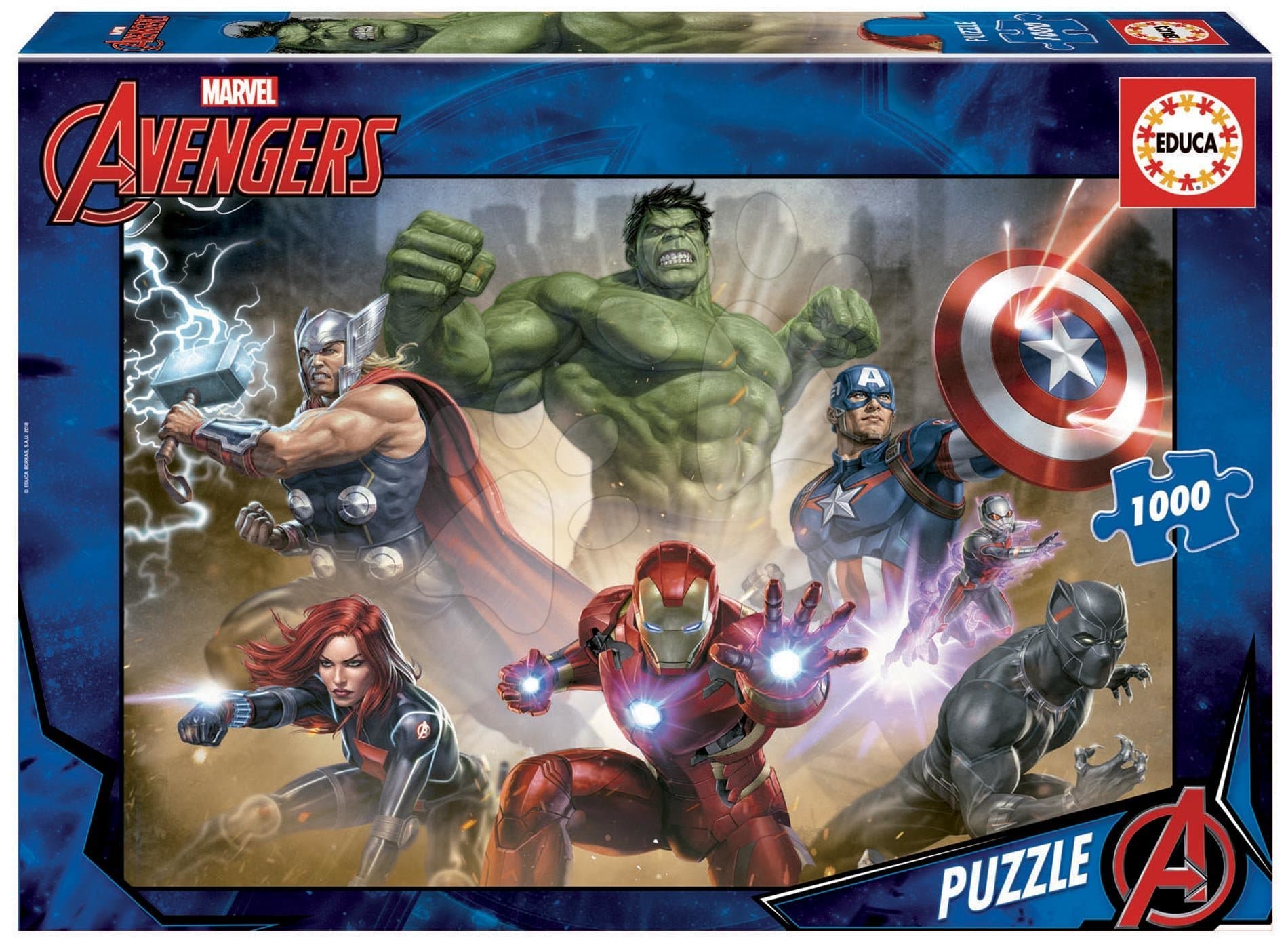 Educa puzzle The Avengers 1000 dielov a fix lepidlo 17694 1