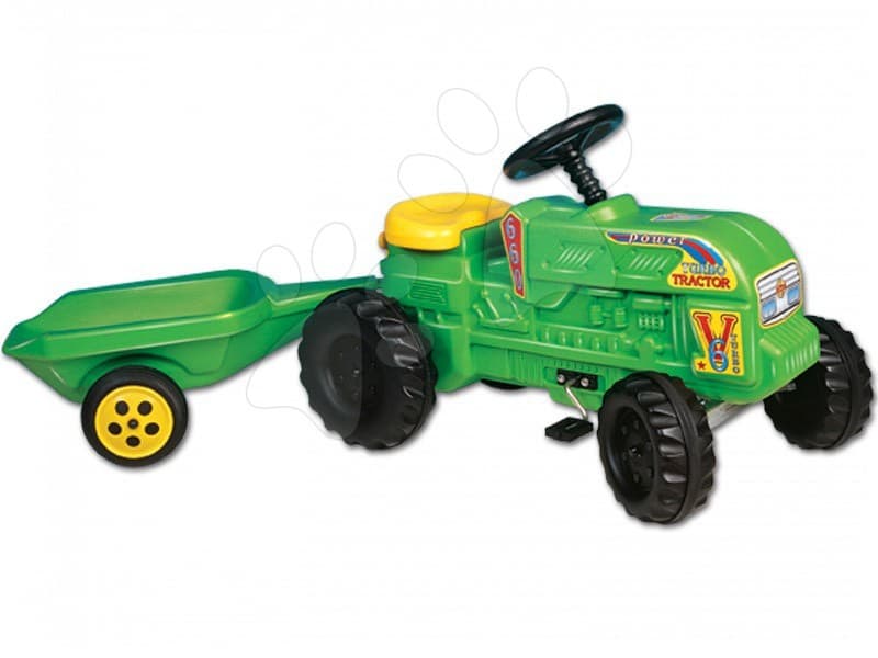 Dohány detský farmársky traktor Turbo s vlečkou 100 zelený