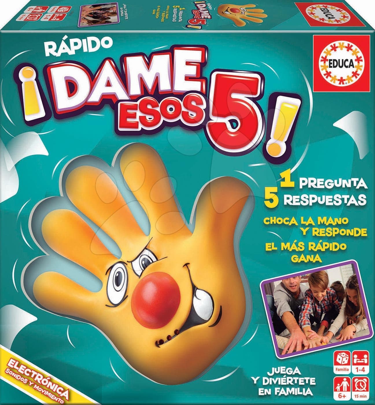 Spoločenská hra Rapido Dame Esos 5 Educa po španielsky pre 1-4 hráčov od 6 rokov 1