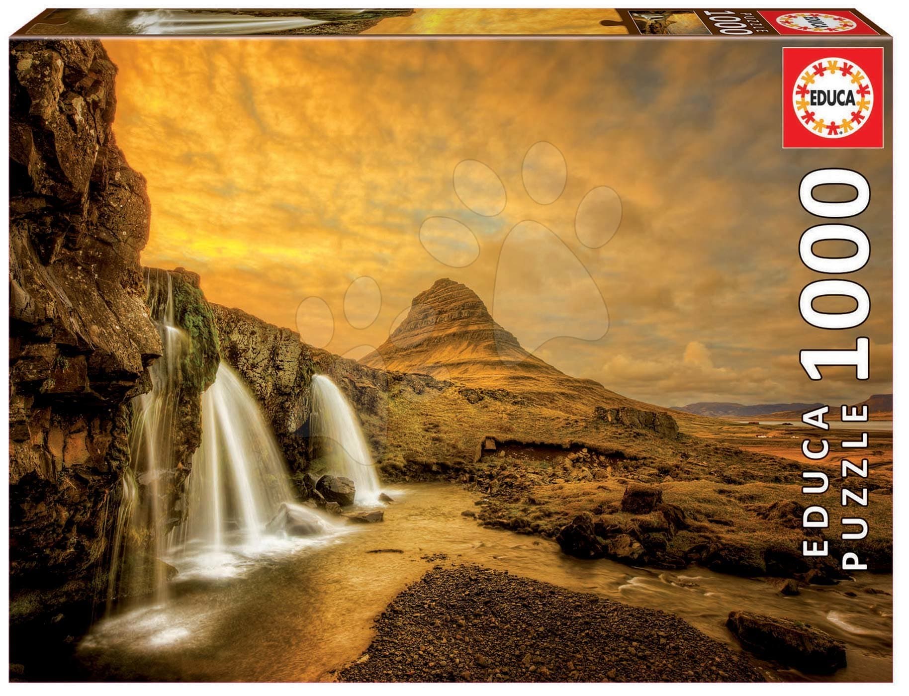 Educa puzzle Kirkjufellsfoss Watterfall Iceland 1000 dielov a fix lepidlo 17971 1