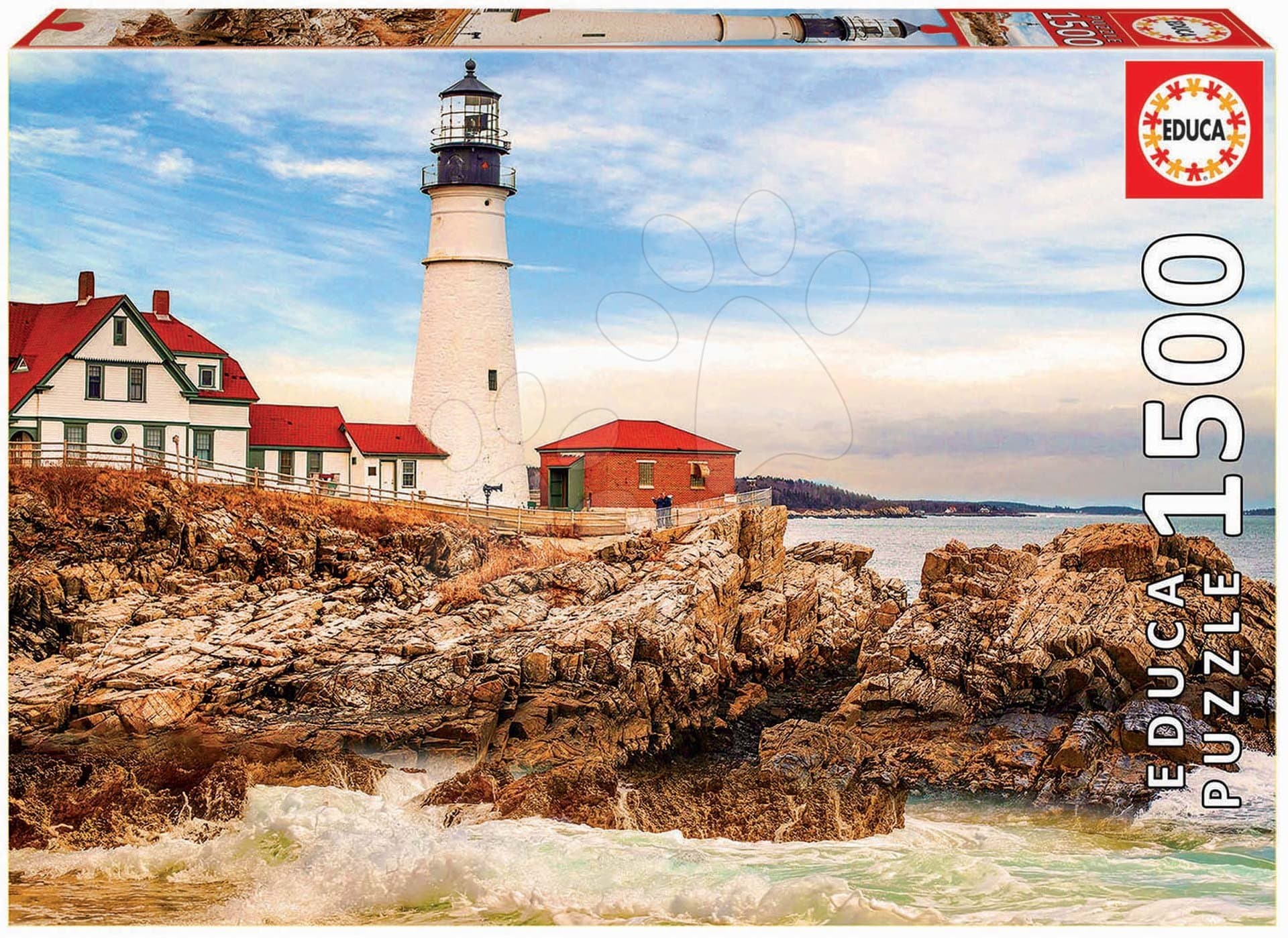 Educa puzzle Rocky Lighthouse 1500 dielov a fix lepidlo 17978 1