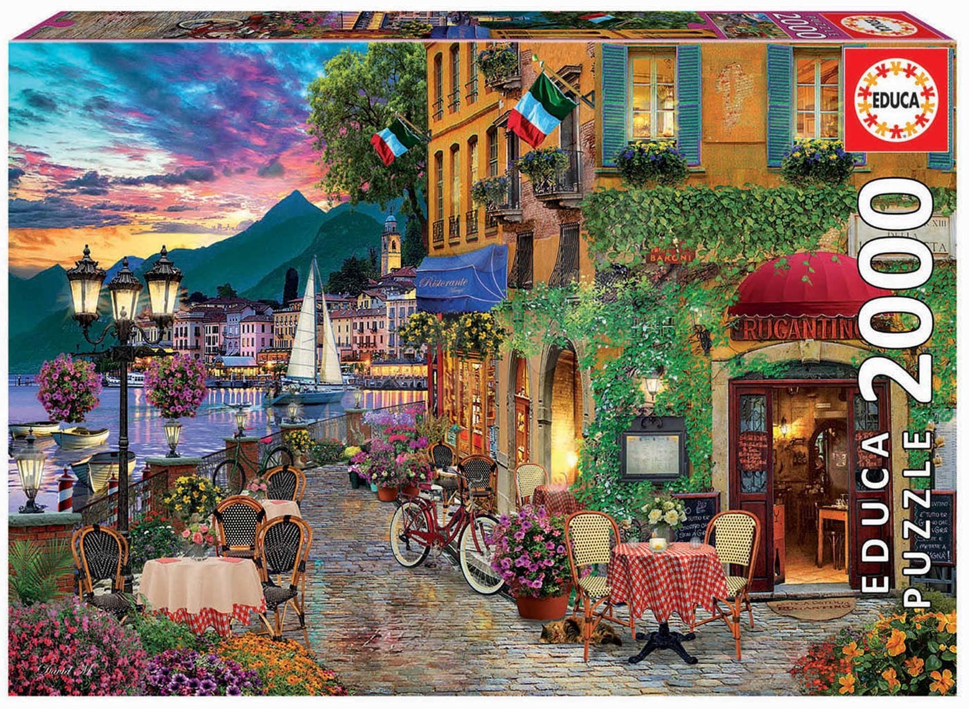 Educa puzzle Italian Fascino 2000 dielov a fix lepidlo 18009 1