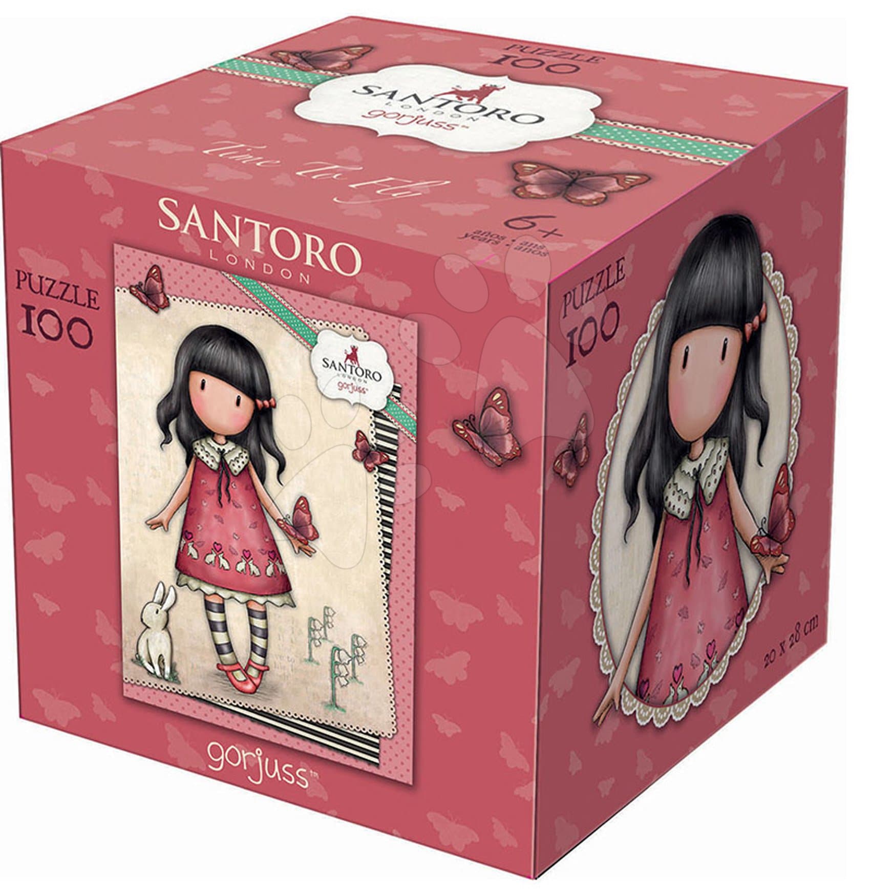Puzzle Mini Cubes Santoro London Gorjuss Time to Fly Educa 100 dielov od 6 rokov 1