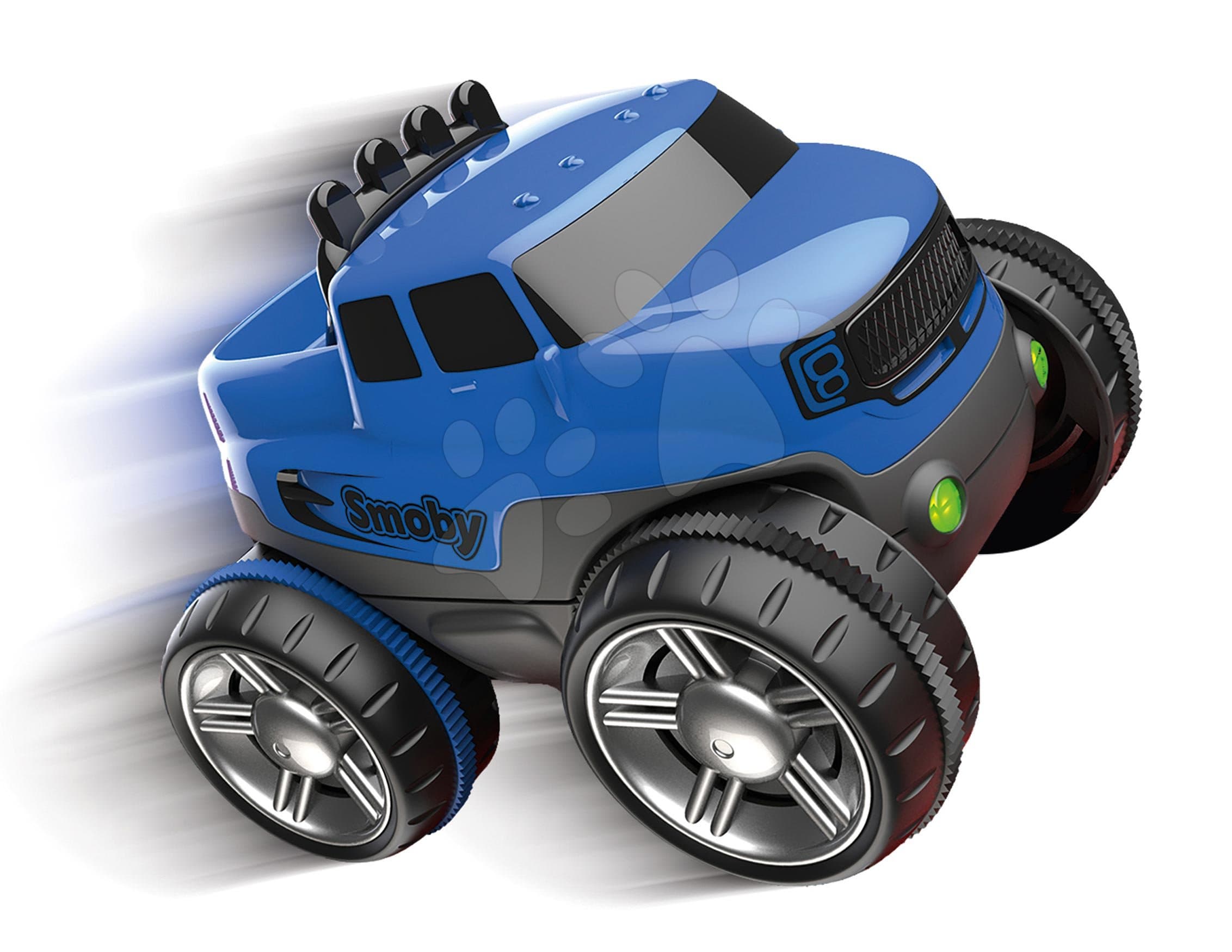 Náhradné autíčko kamión k flexibilnej autodráhe FleXtreme Discovery Set Smoby s vymeniteľnou karosériou od 4 rokov 1