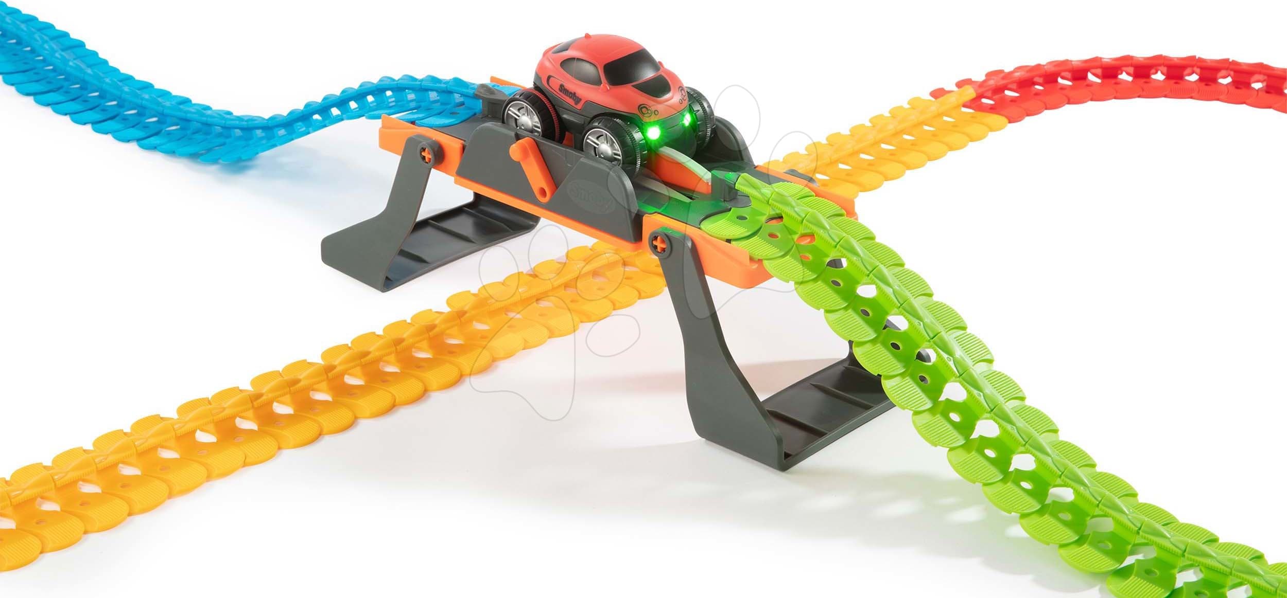 Náhradný diel Stop-Start k flexibilnej autodráhe Flextreme Discovery Set Smoby s mostom a tunelom od 4 rokov