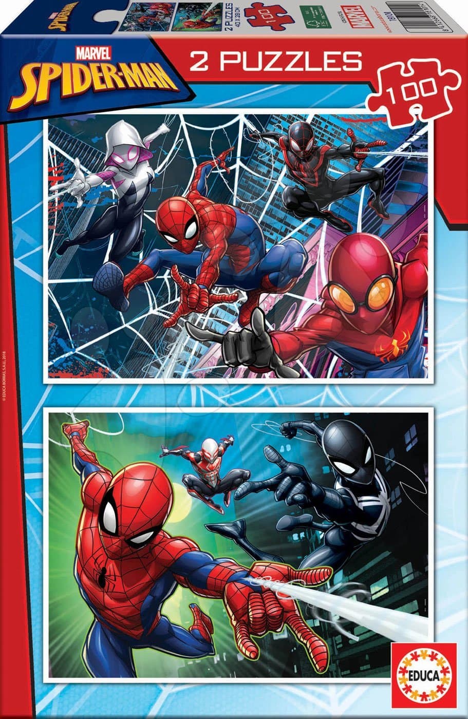 Puzzle pre deti Spiderman Educa 2x100 dielov od 6 rokov 1