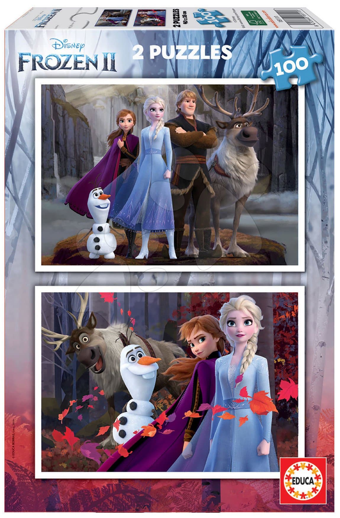 Puzzle Frozen 2 Disney Educa 2x100 dielov od 6 rokov 1