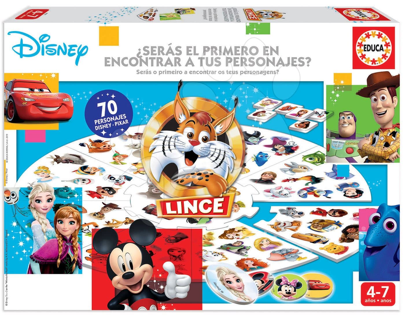 Spoločenská hra Le Lynx Disney 70 obrázkov vo francúzštine Educa od 4 rokov 1