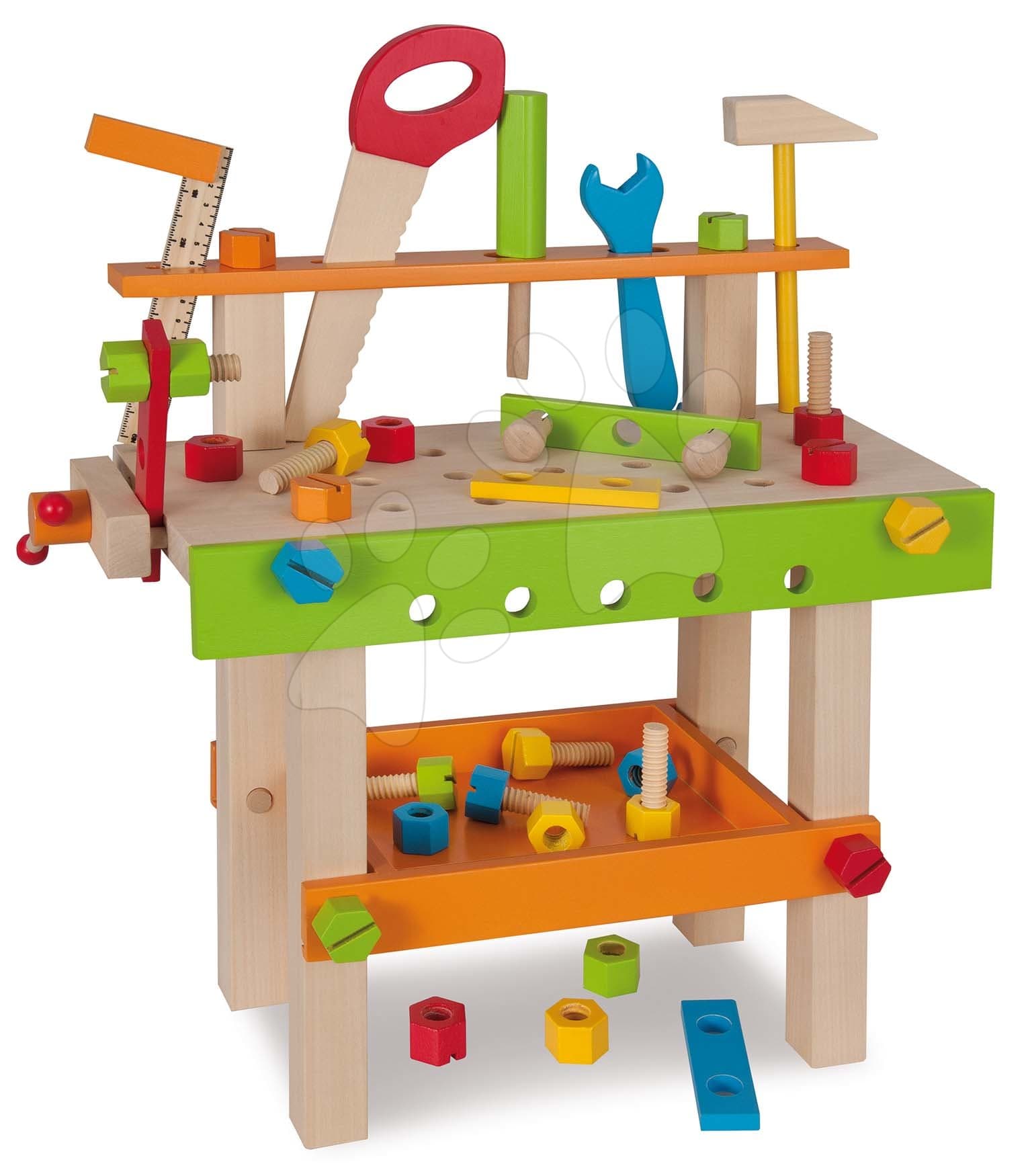Drevená pracovná dielňa Work Bench Eichhorn s náradím 49 dielov
