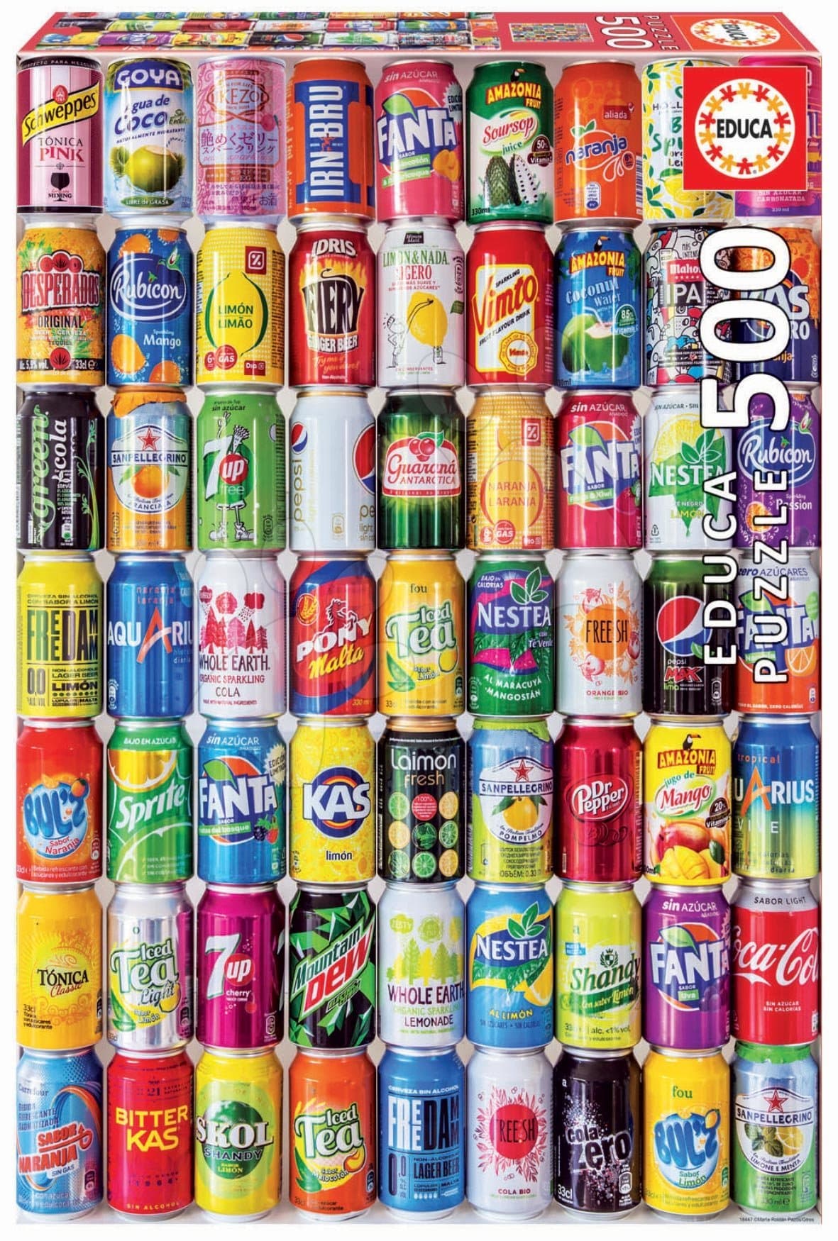 Puzzle Soft Cans Educa 500 dielov a Fix lepidlo od 11 rokov 1